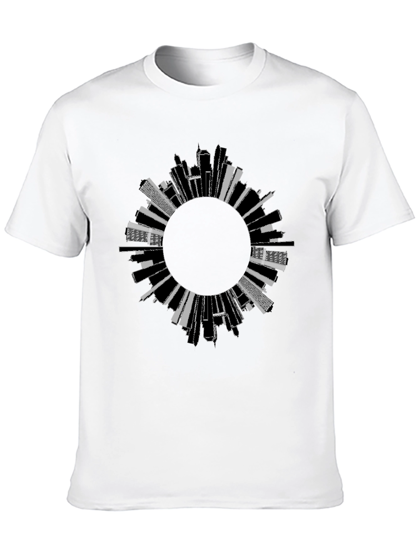Cityscape Graphic Black T-Shirt