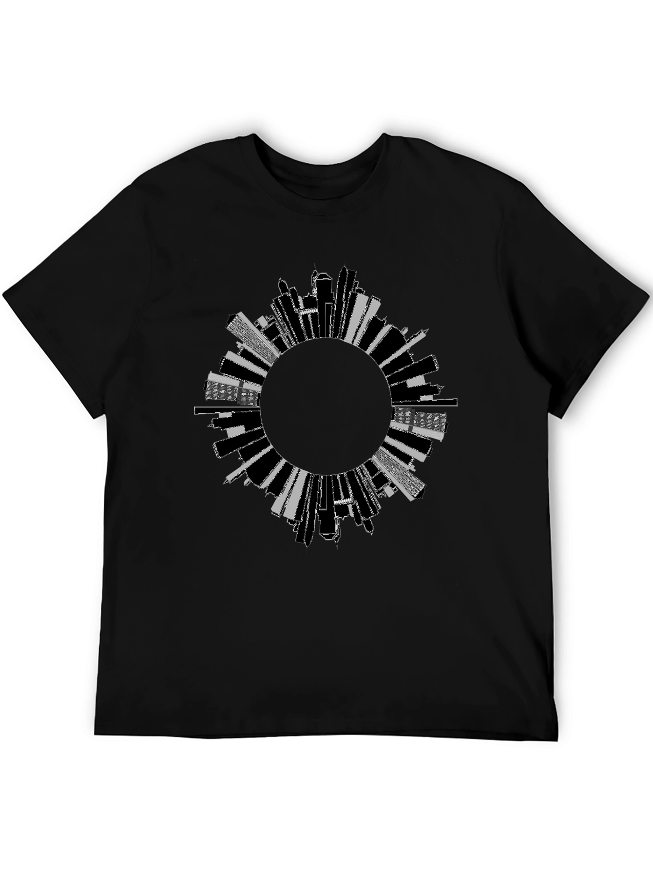 Cityscape Graphic Black T-Shirt