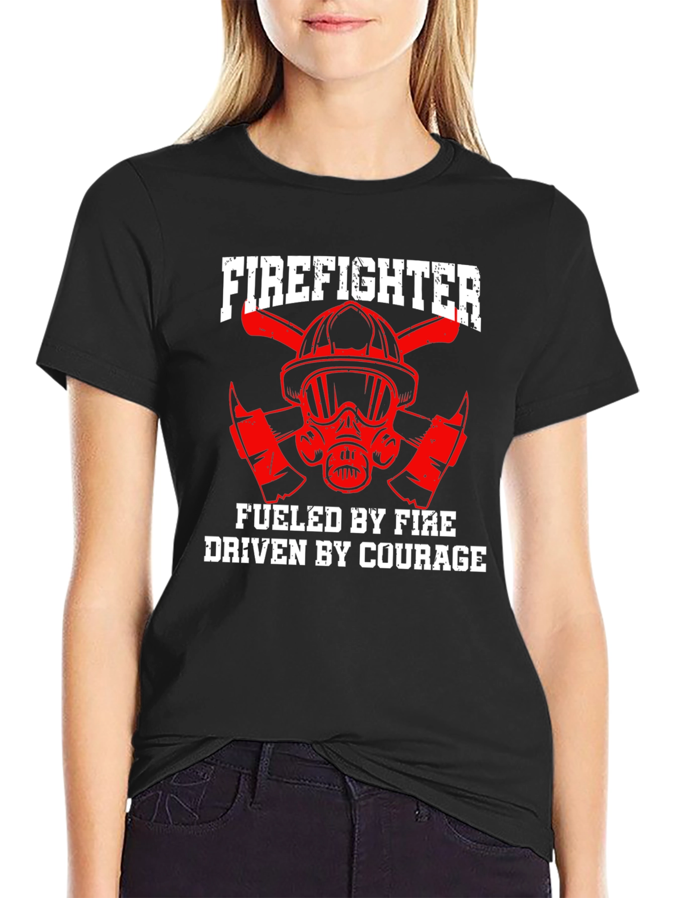 Firefighter Fueled By Fire Driven By Courage T-Shirt