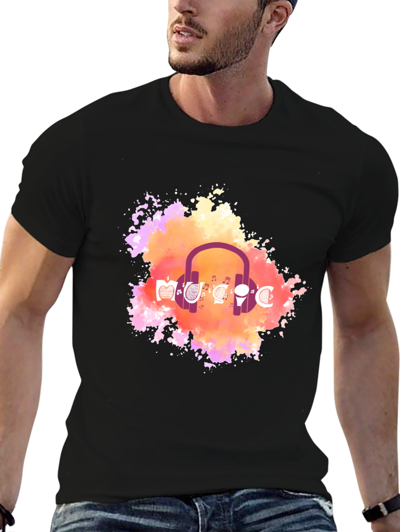 Music Headphone Graphic Tee