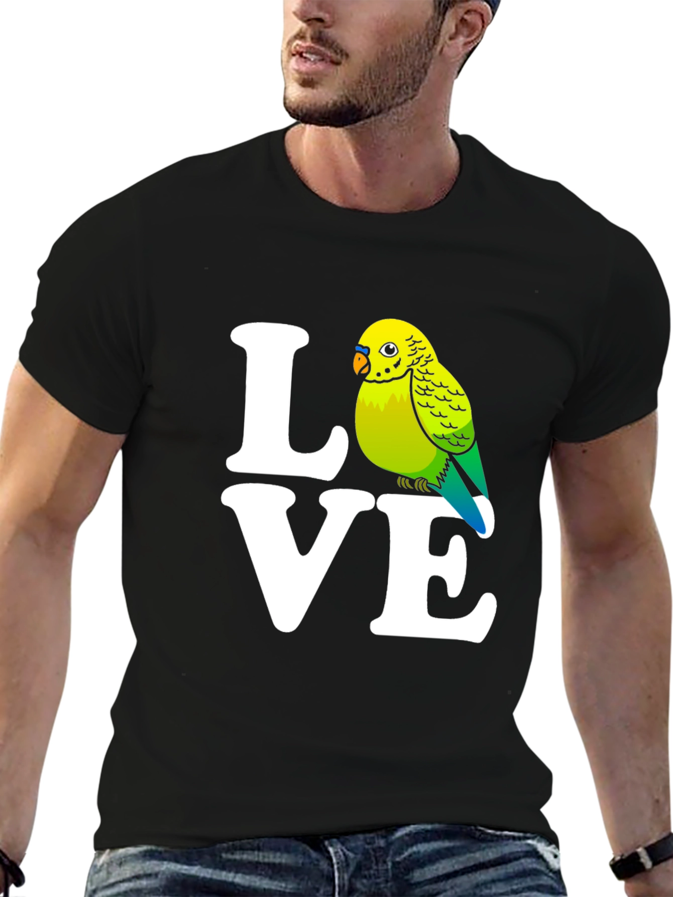 Love Bird Graphic T-Shirt - Parrot Lover Tee