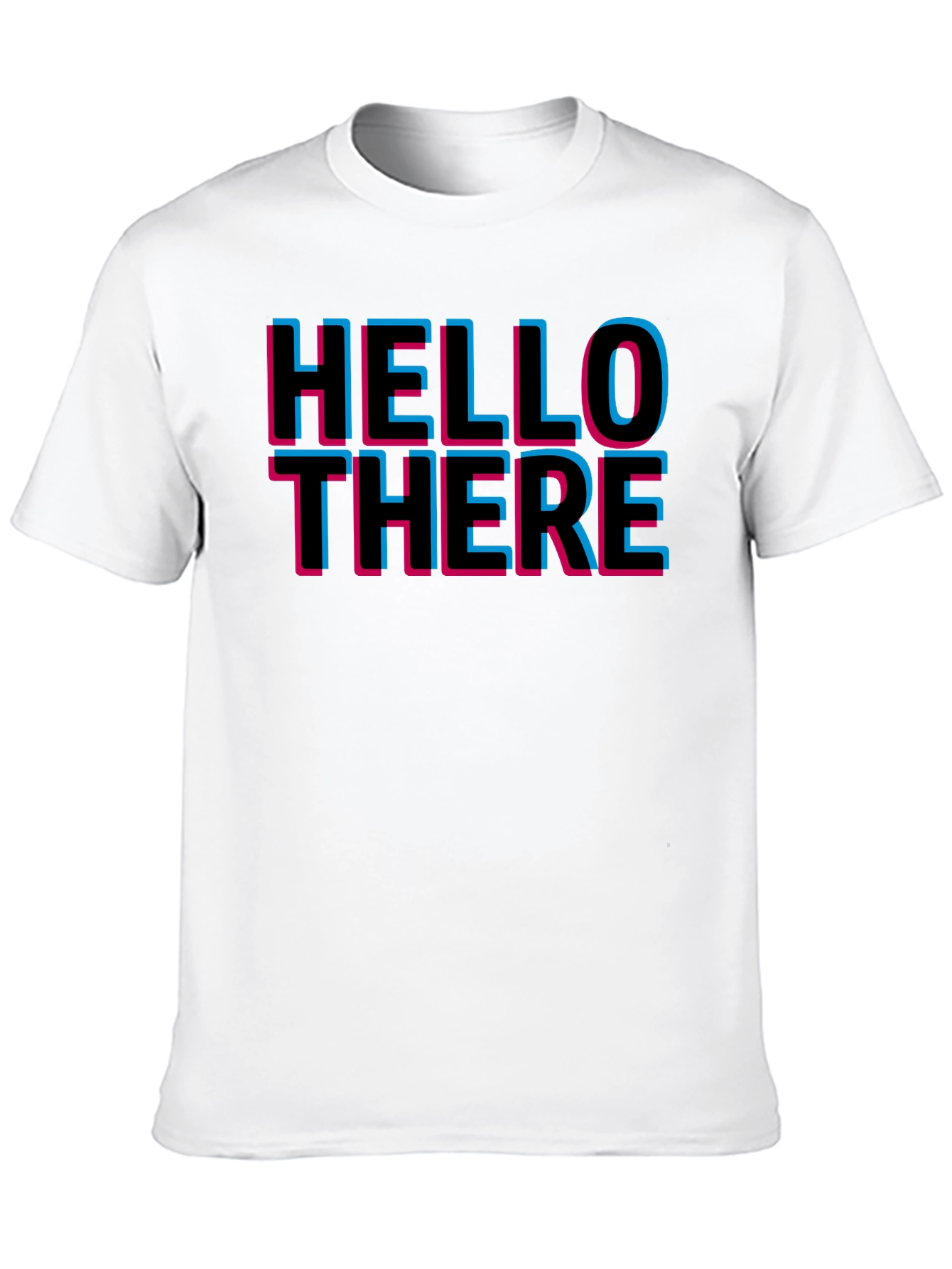 Hello There Graphic Print Black T-Shirt