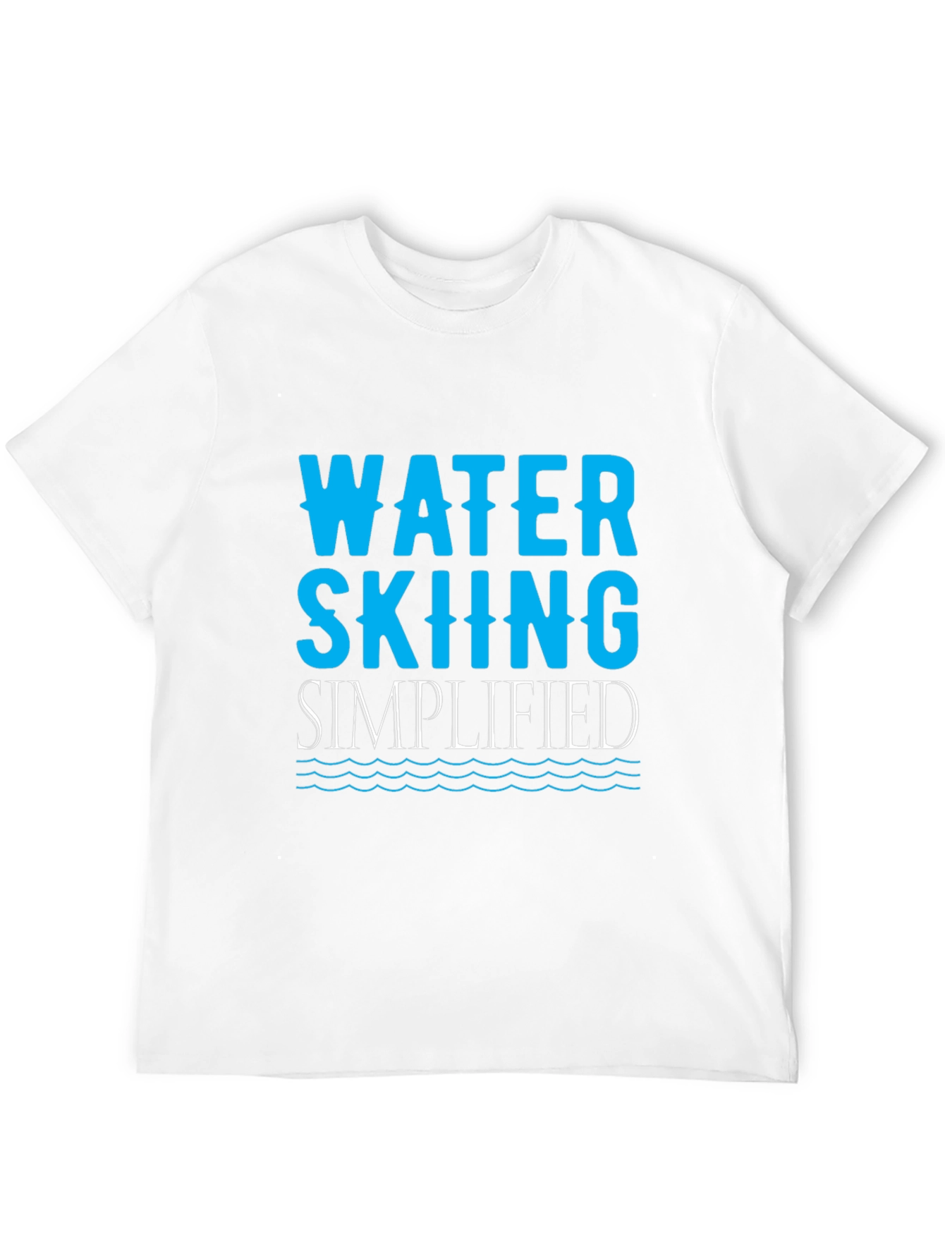 Water Skiing Simplified Black T-Shirt
