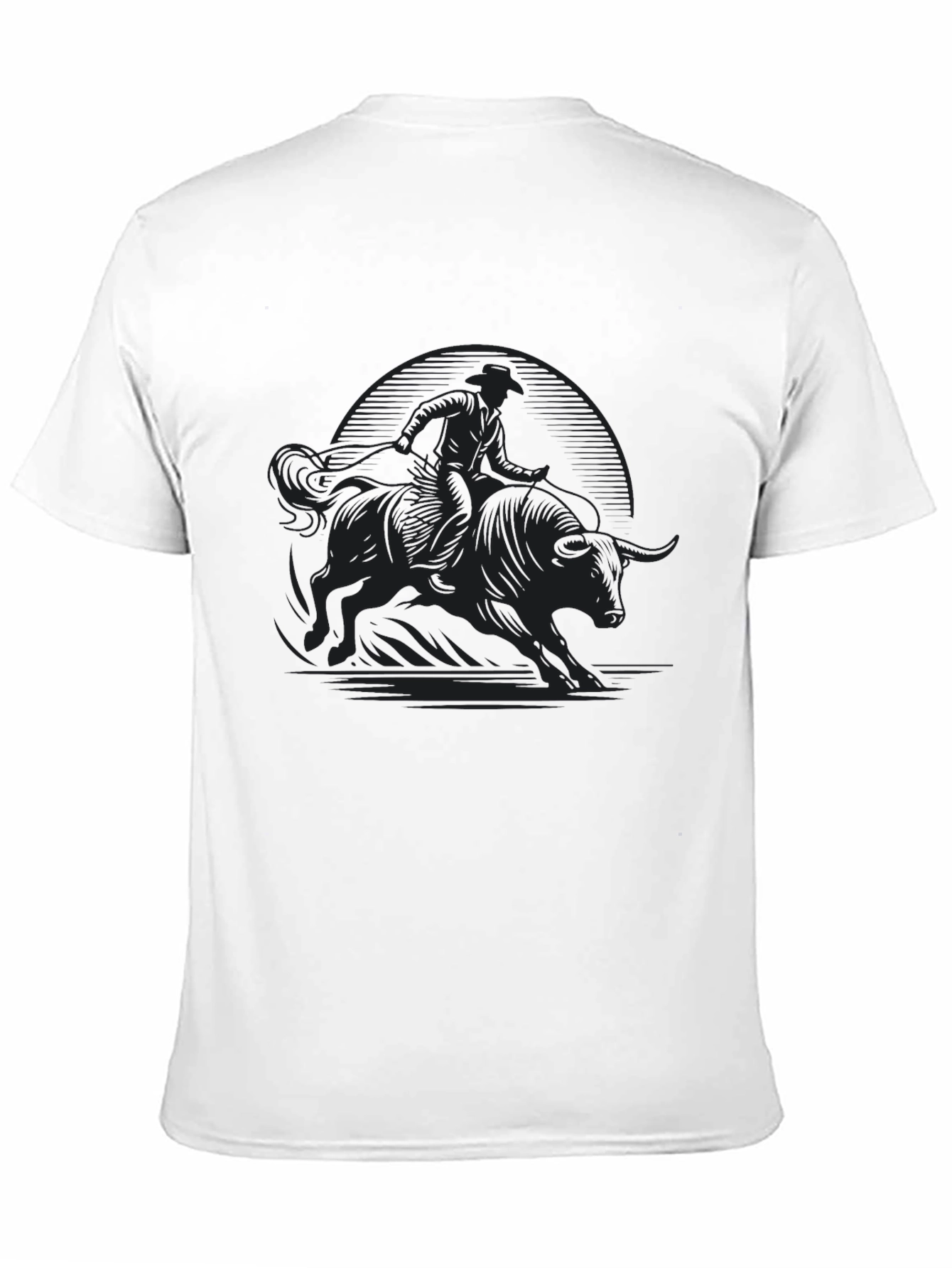 Bull Rider Graphic Tee - Bold Black T-Shirt