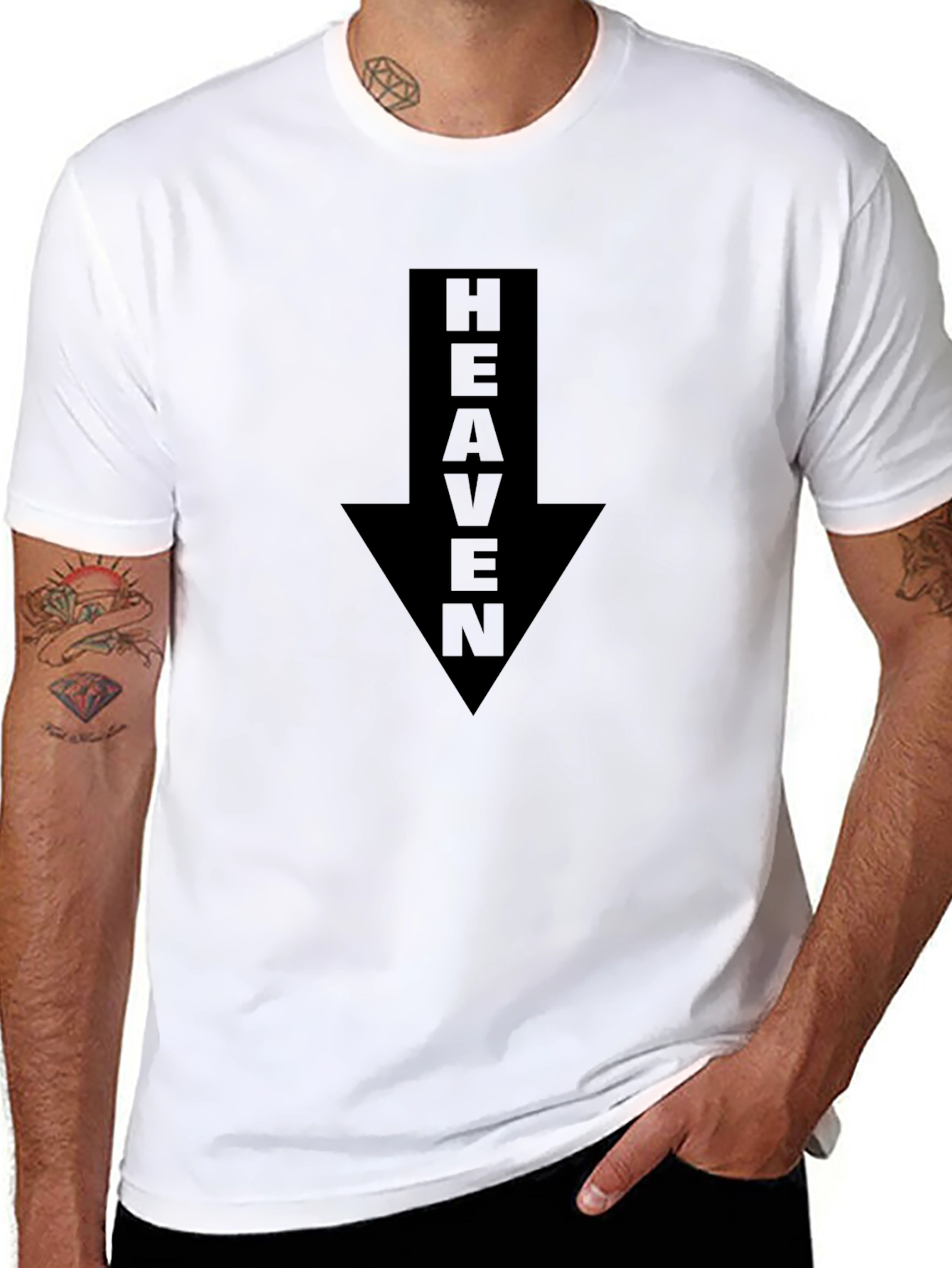 Heaven Arrow T-Shirt: Downward Pointing Graphic Tee