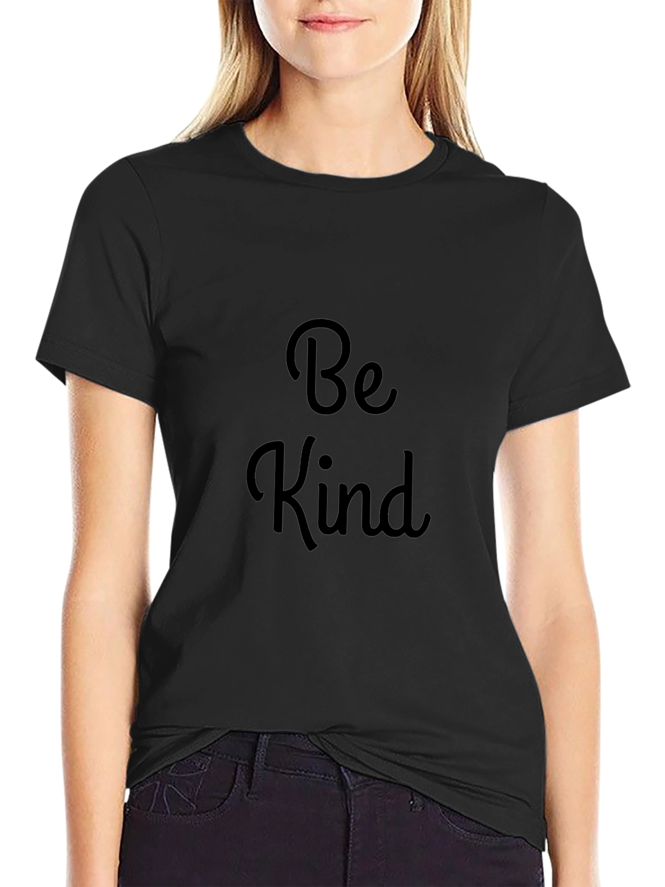 Be Kind Black T-Shirt - Soft & Stylish