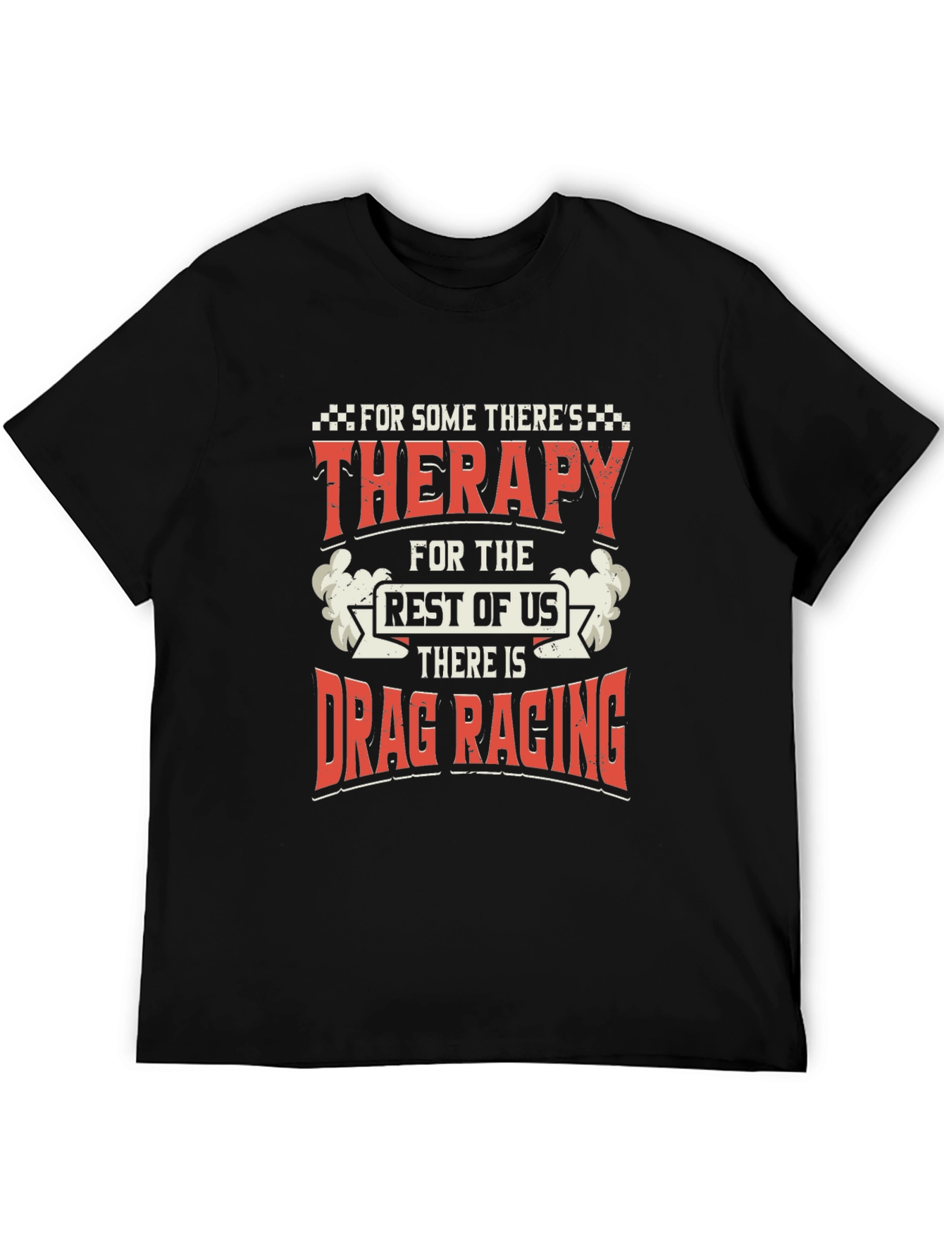 Drag Racing Therapy Graphic T-Shirt - Black