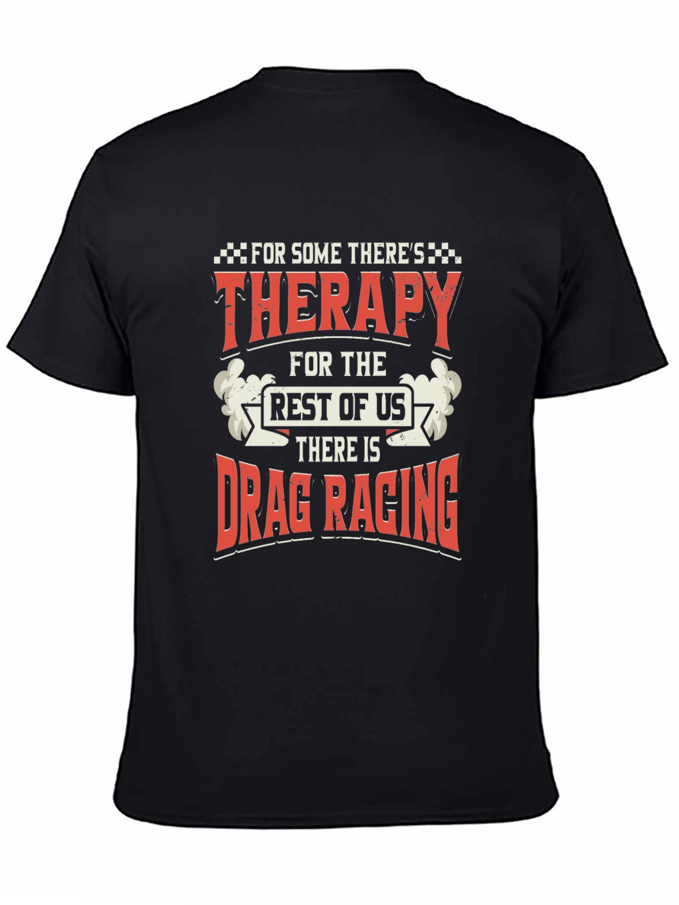 Drag Racing Therapy Graphic T-Shirt - Black