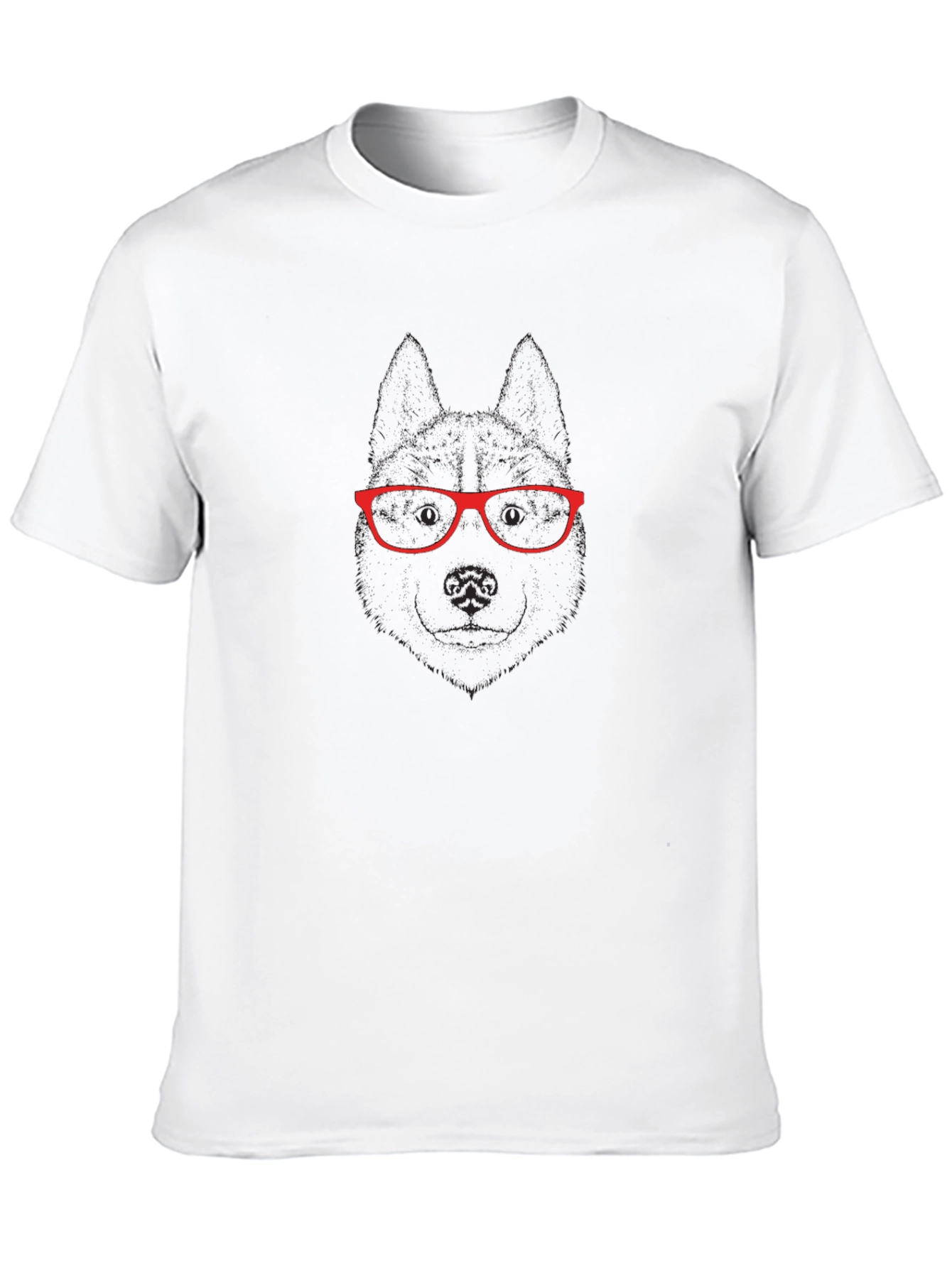 Cool Dog with Glasses Black T-Shirt