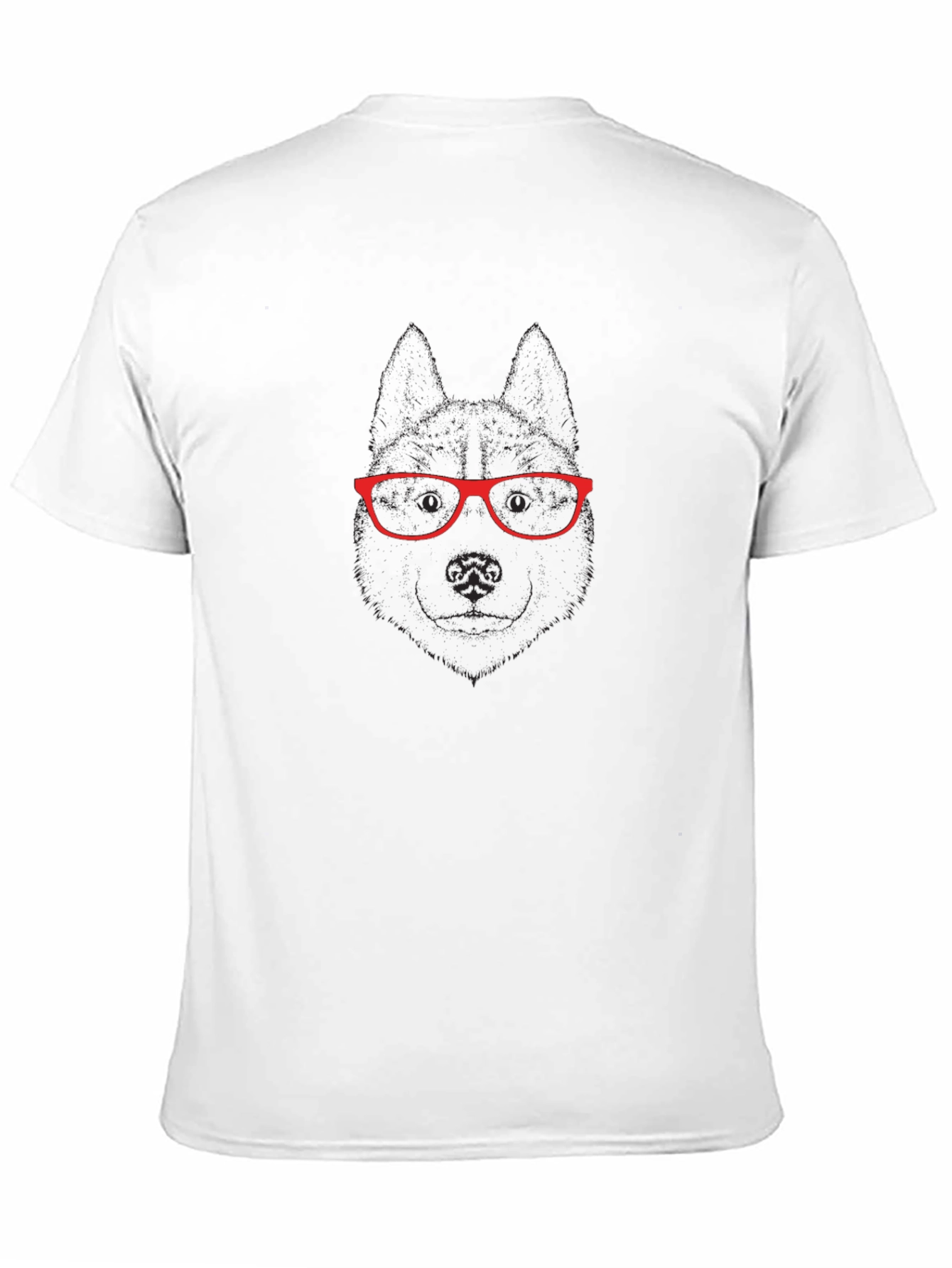 Cool Dog with Glasses Black T-Shirt