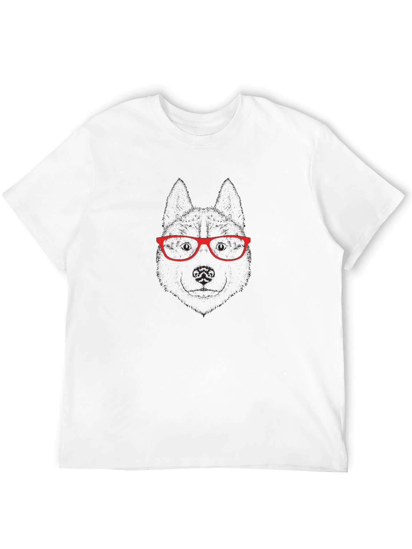 Cool Dog with Glasses Black T-Shirt