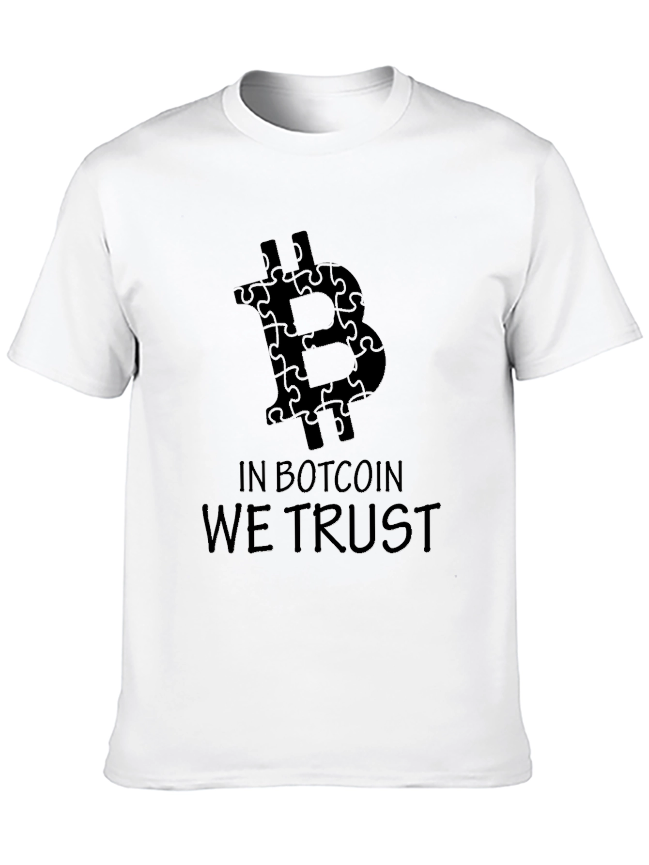 Bitcoin Puzzle Tee - In Botcoin We Trust