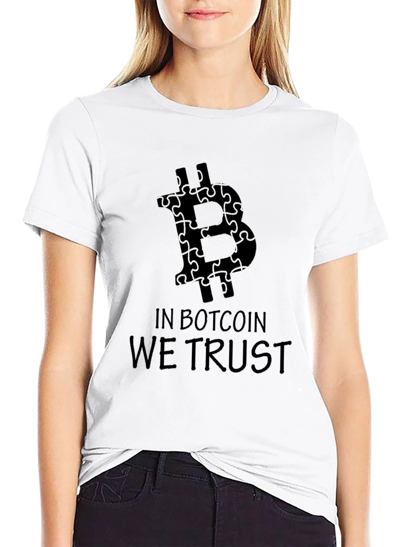 Bitcoin Puzzle Tee - In Botcoin We Trust