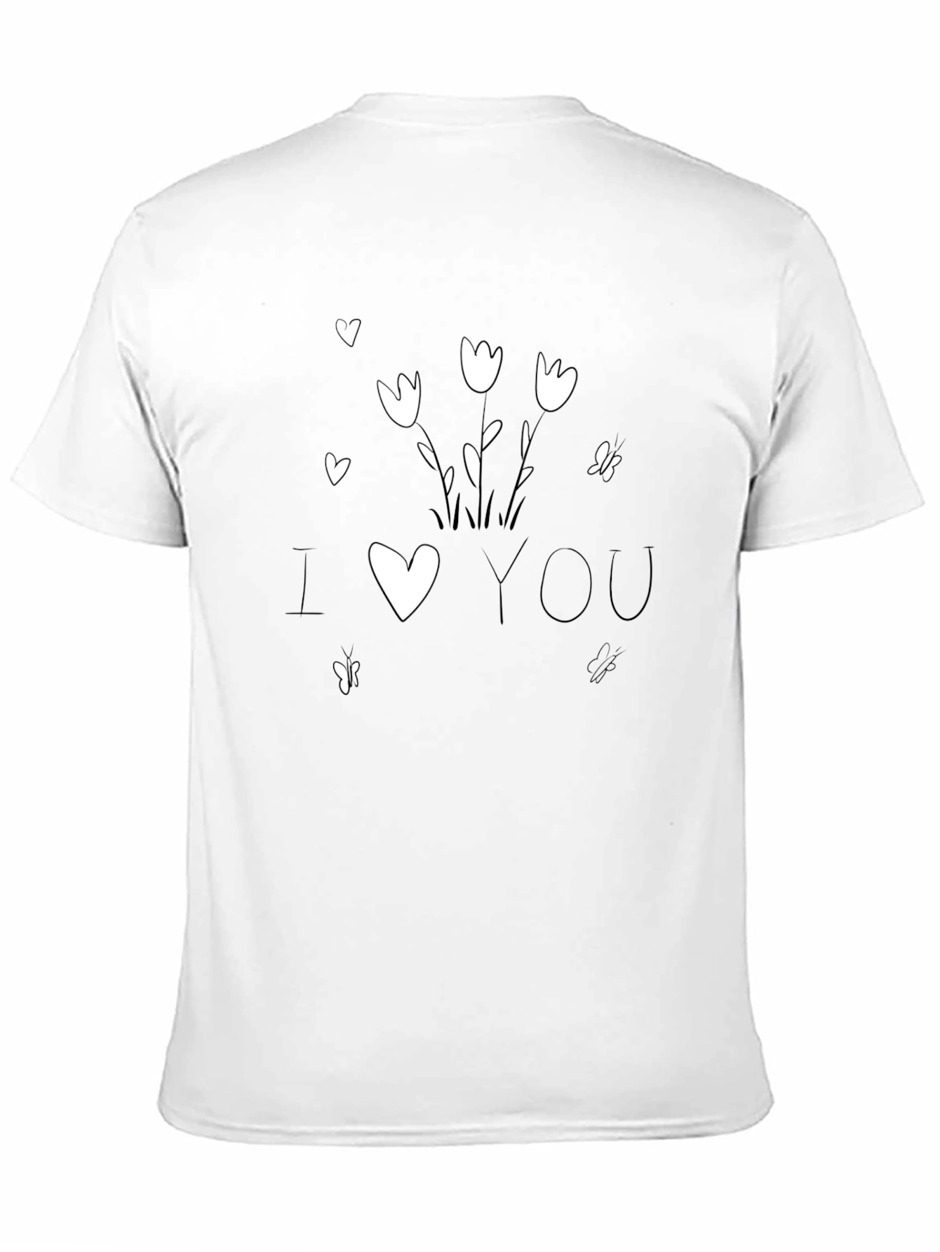 I Heart You Graphic Tee - Black Cotton Blend