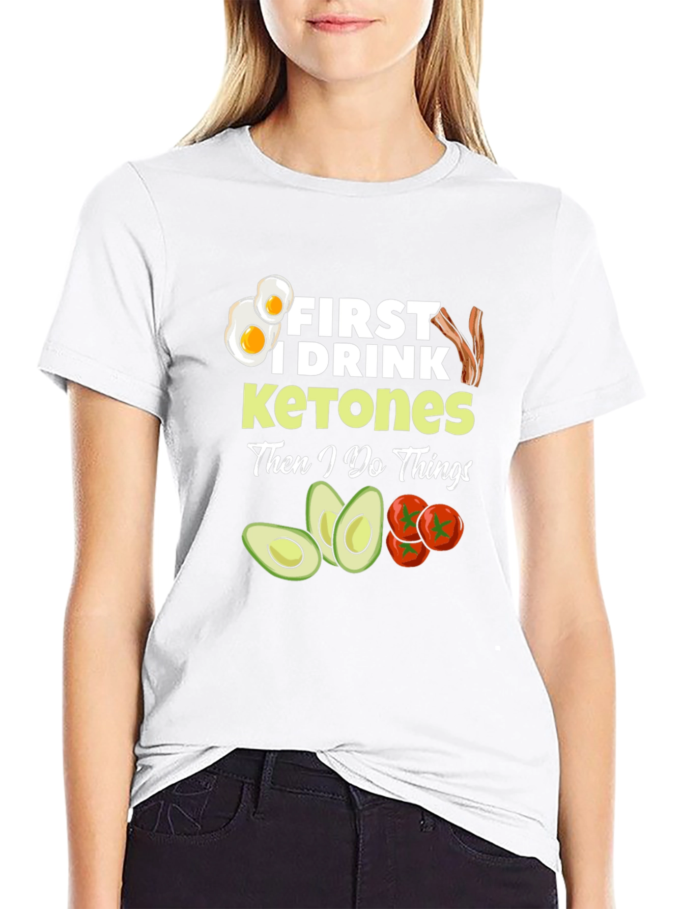 Keto Diet T-Shirt: First I Drink Ketones