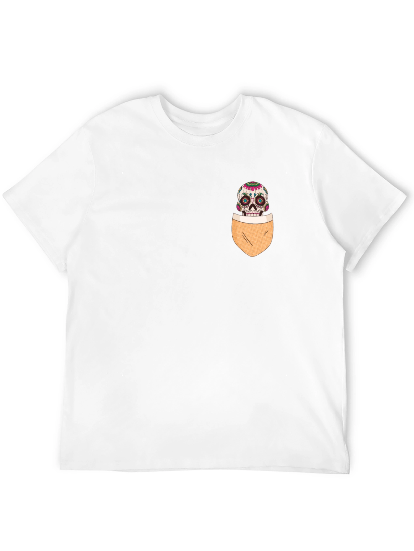 Skull Pocket Graphic T-Shirt - Mens Casual Tee