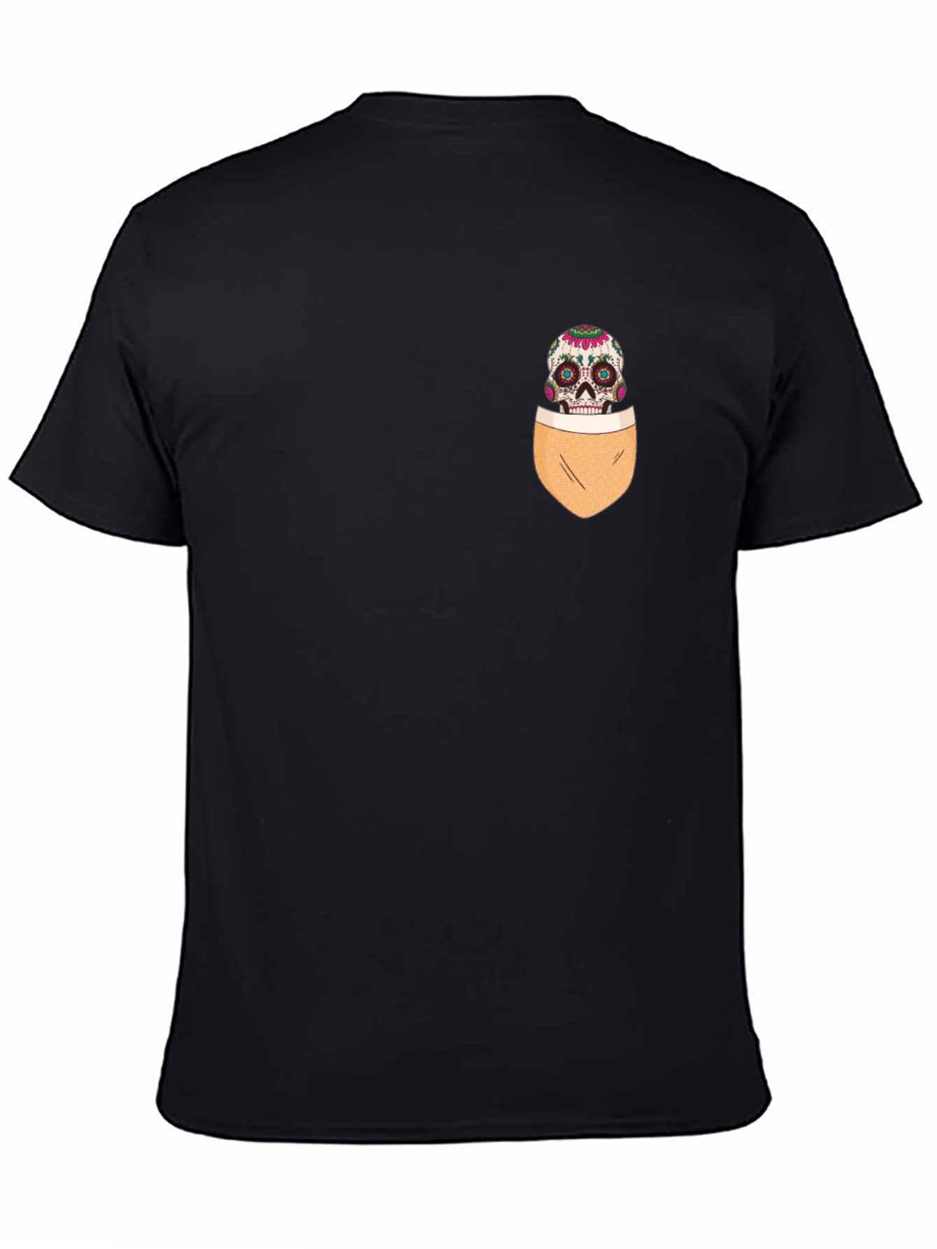 Skull Pocket Graphic T-Shirt - Mens Casual Tee