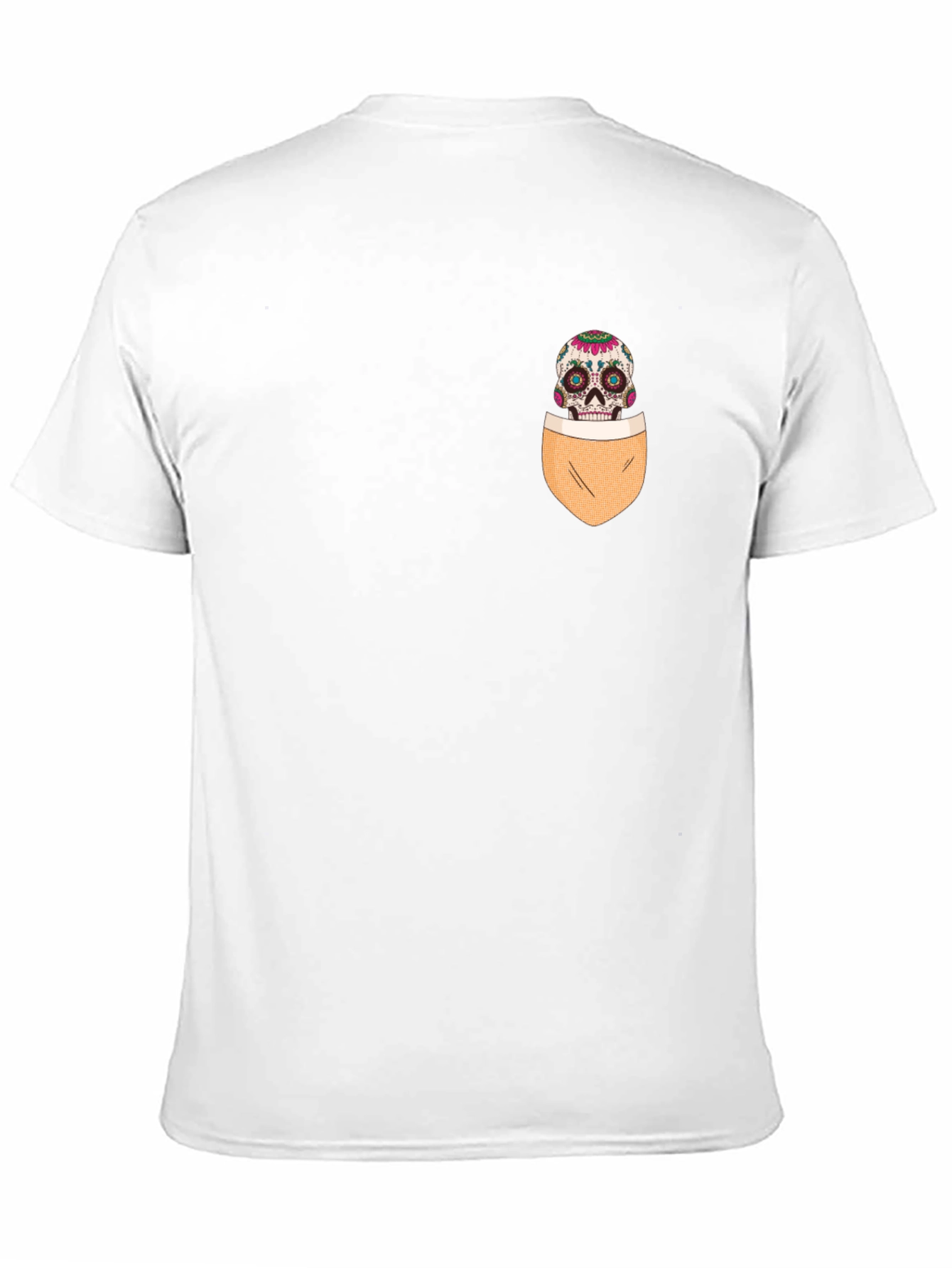 Skull Pocket Graphic T-Shirt - Mens Casual Tee