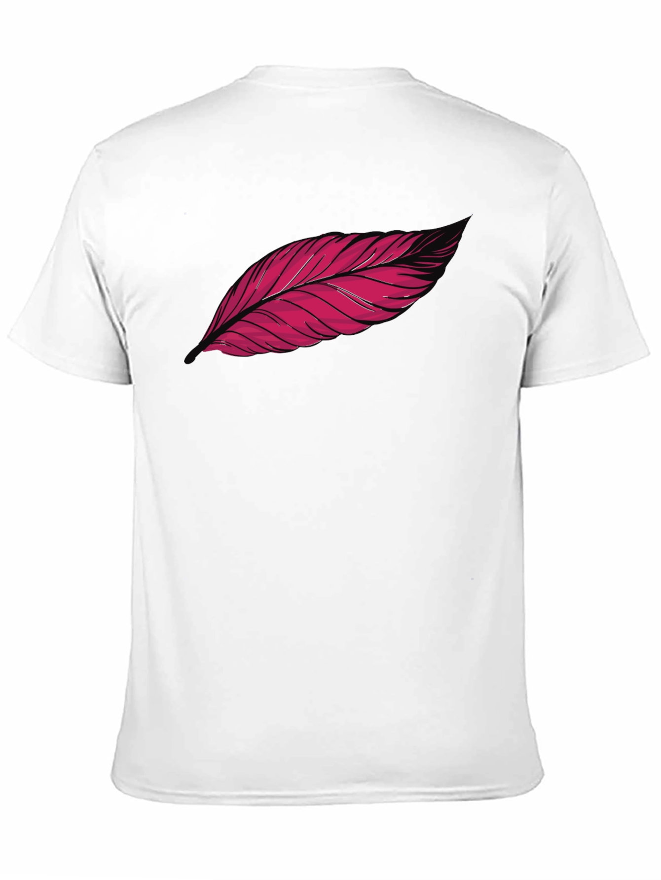 Feather Graphic Print Black T-Shirt