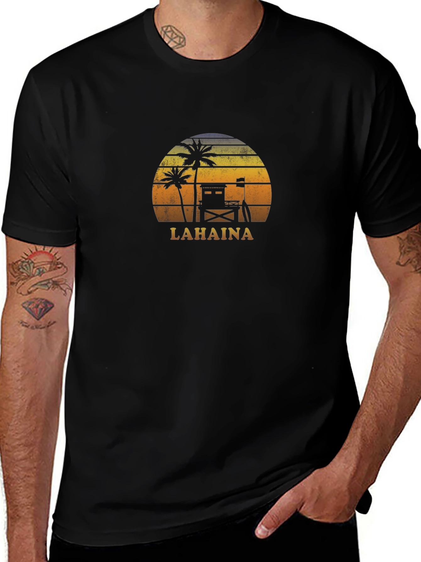 Lahaina Palms Sunset T-Shirt