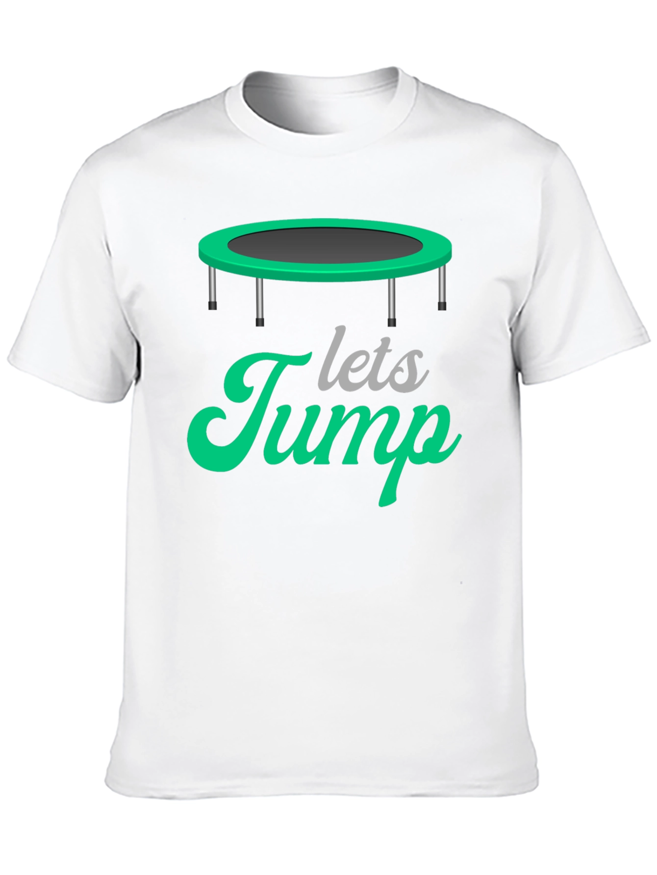 Lets Jump Trampoline Graphic T-Shirt - Black