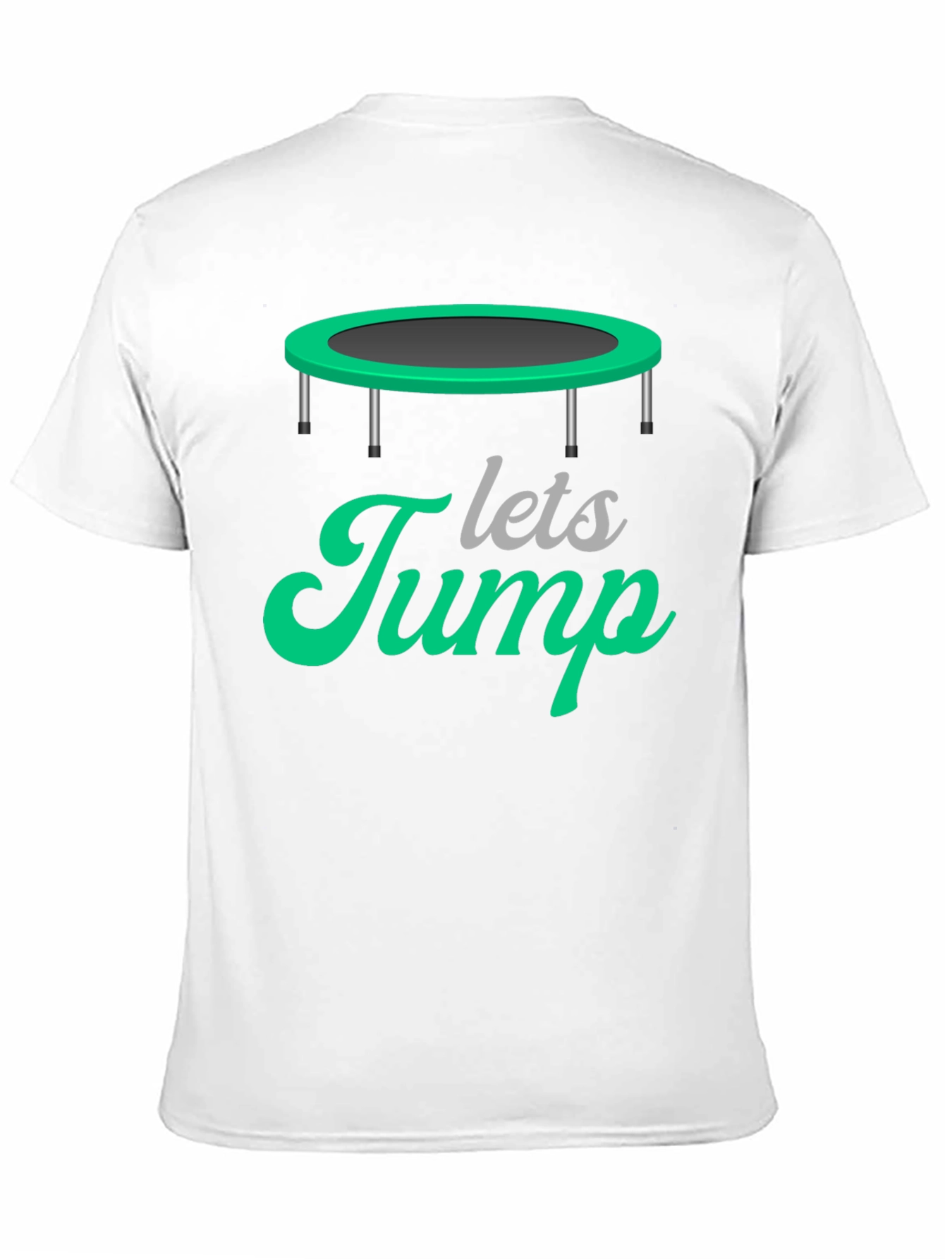 Lets Jump Trampoline Graphic T-Shirt - Black