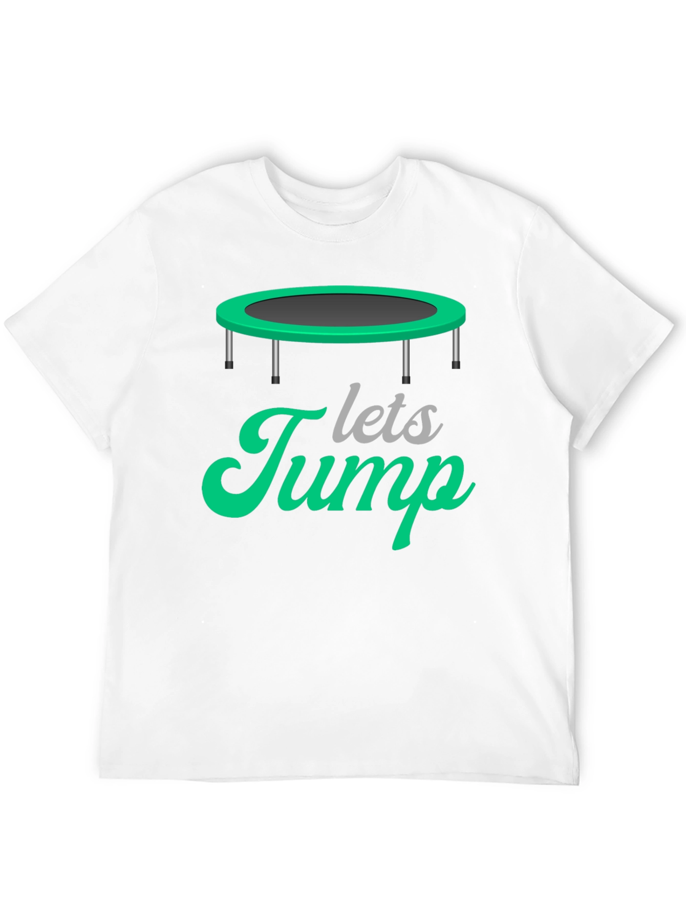 Lets Jump Trampoline Graphic T-Shirt - Black