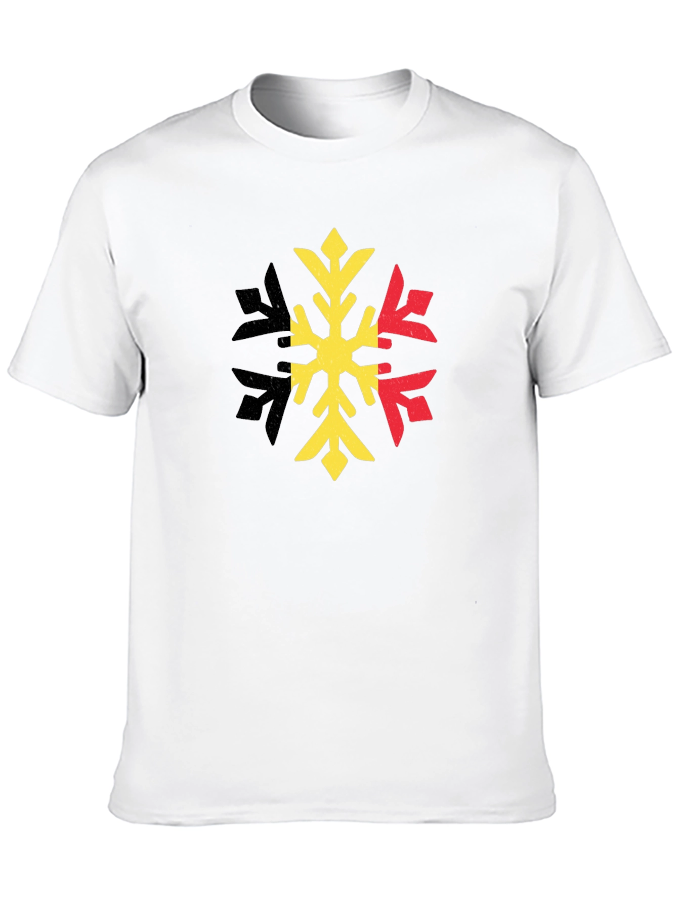 Belgium Flag Snowflake Graphic T-Shirt