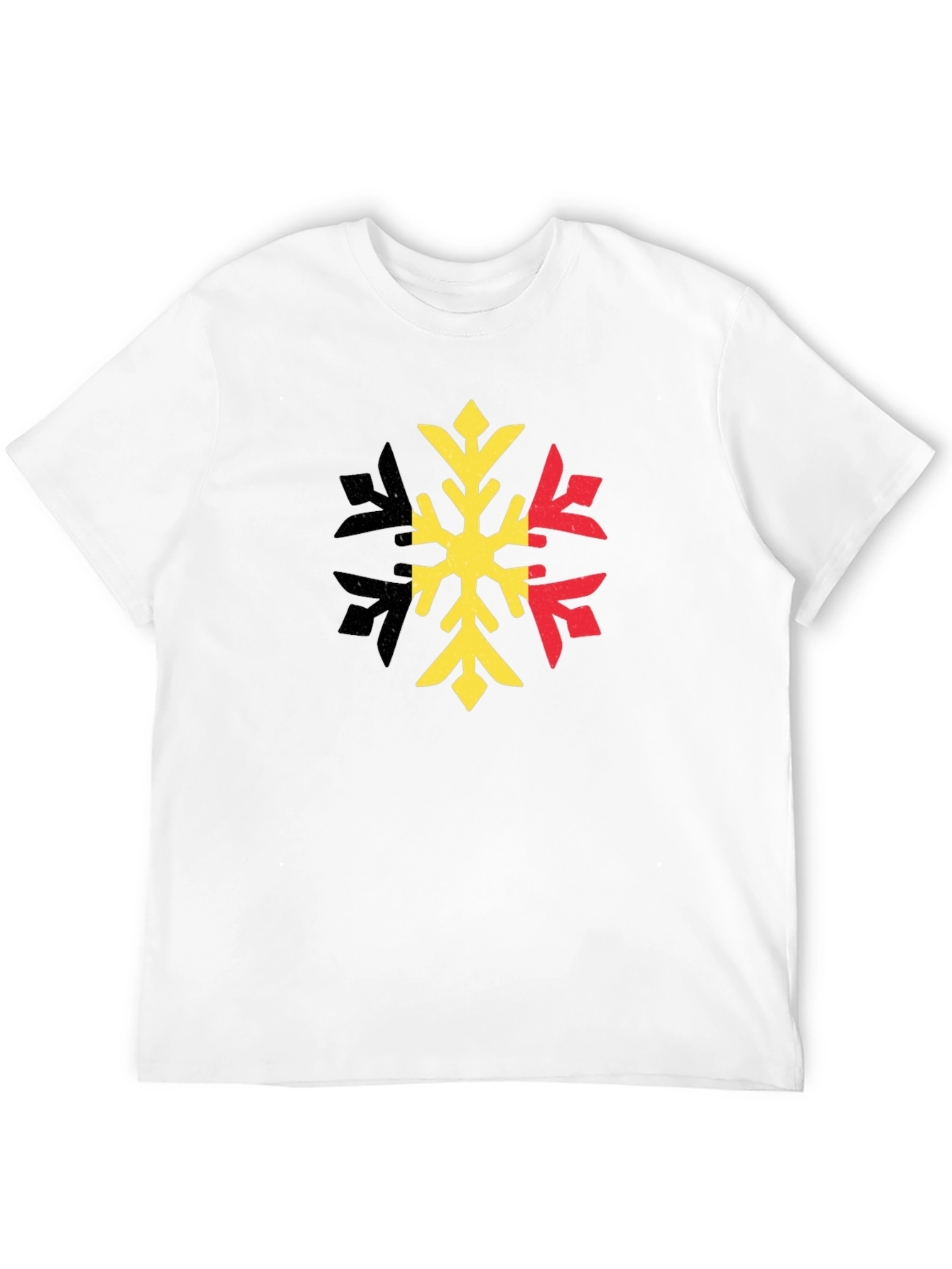 Belgium Flag Snowflake Graphic T-Shirt
