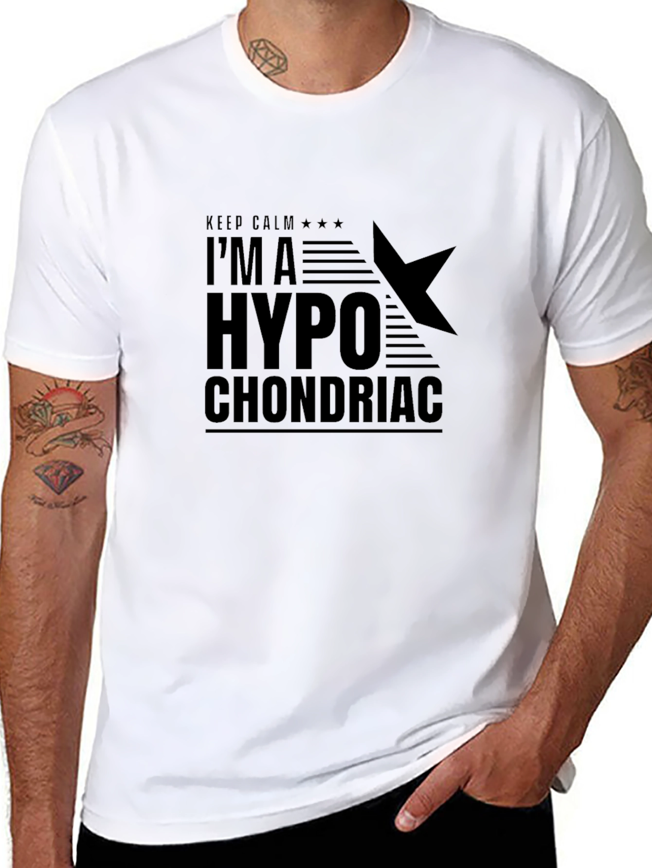 Keep Calm Hypochondriac Black Graphic T-Shirt
