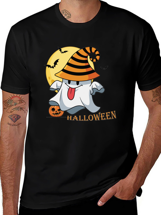 Halloween Ghost Graphic Tee - Spooky Season