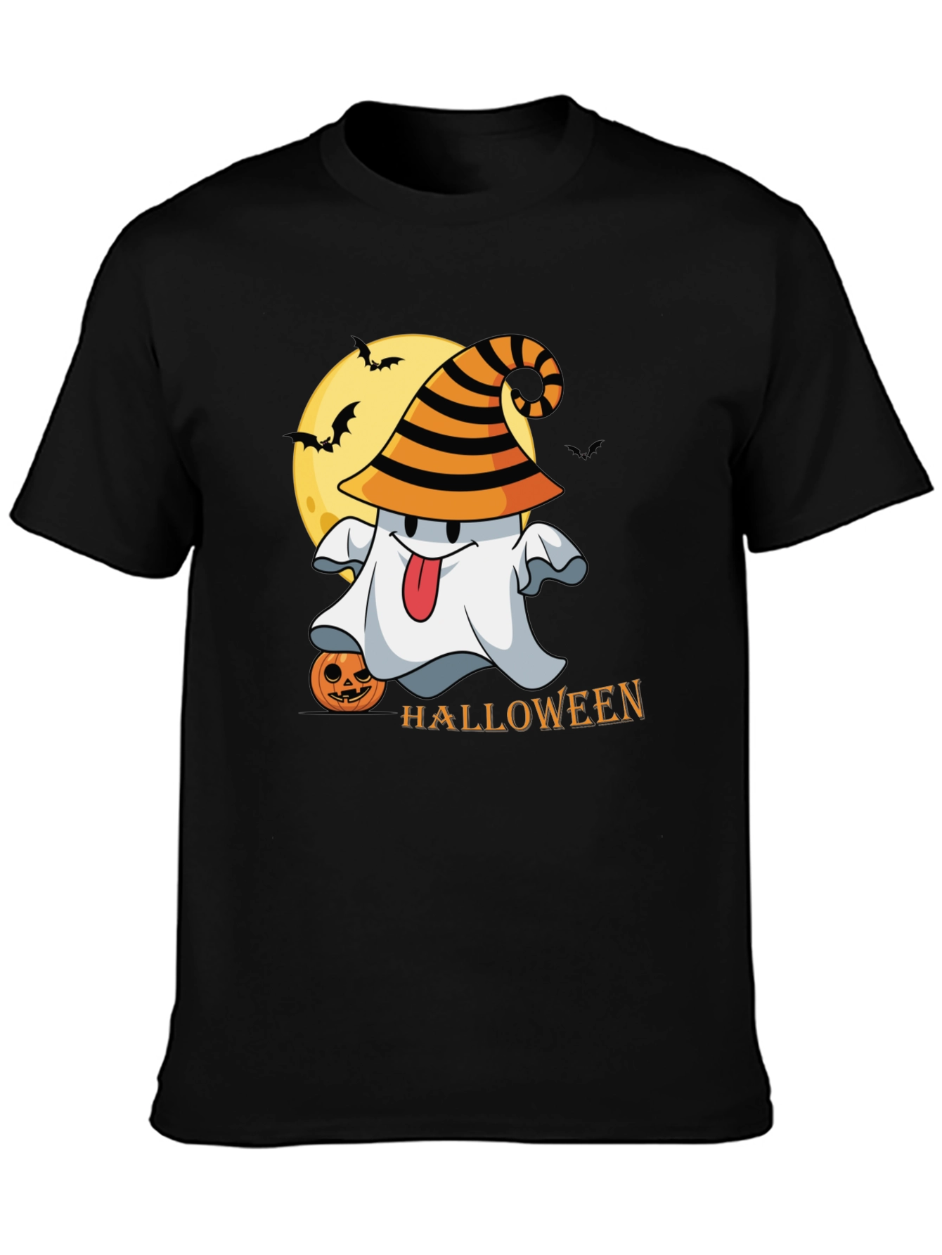 Halloween Ghost Graphic Tee - Spooky Season