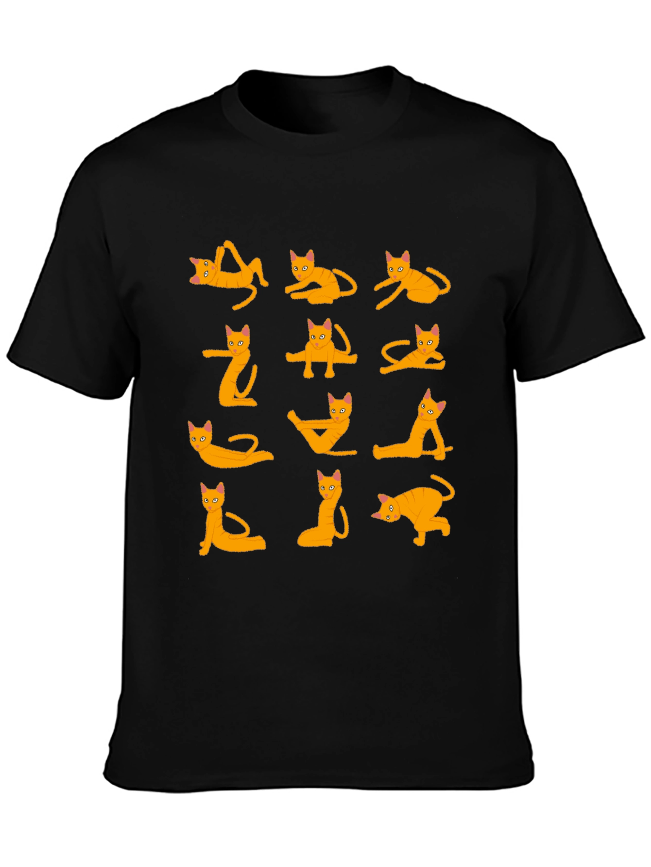 Yoga Cat Black T-Shirt