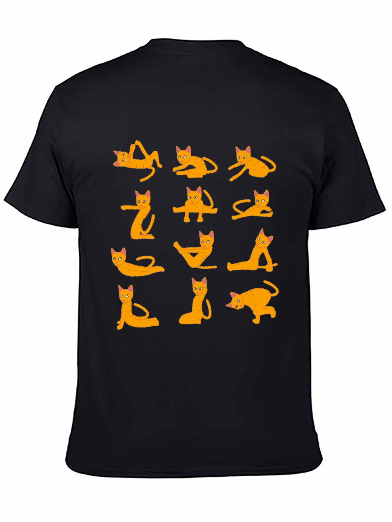 Yoga Cat Black T-Shirt