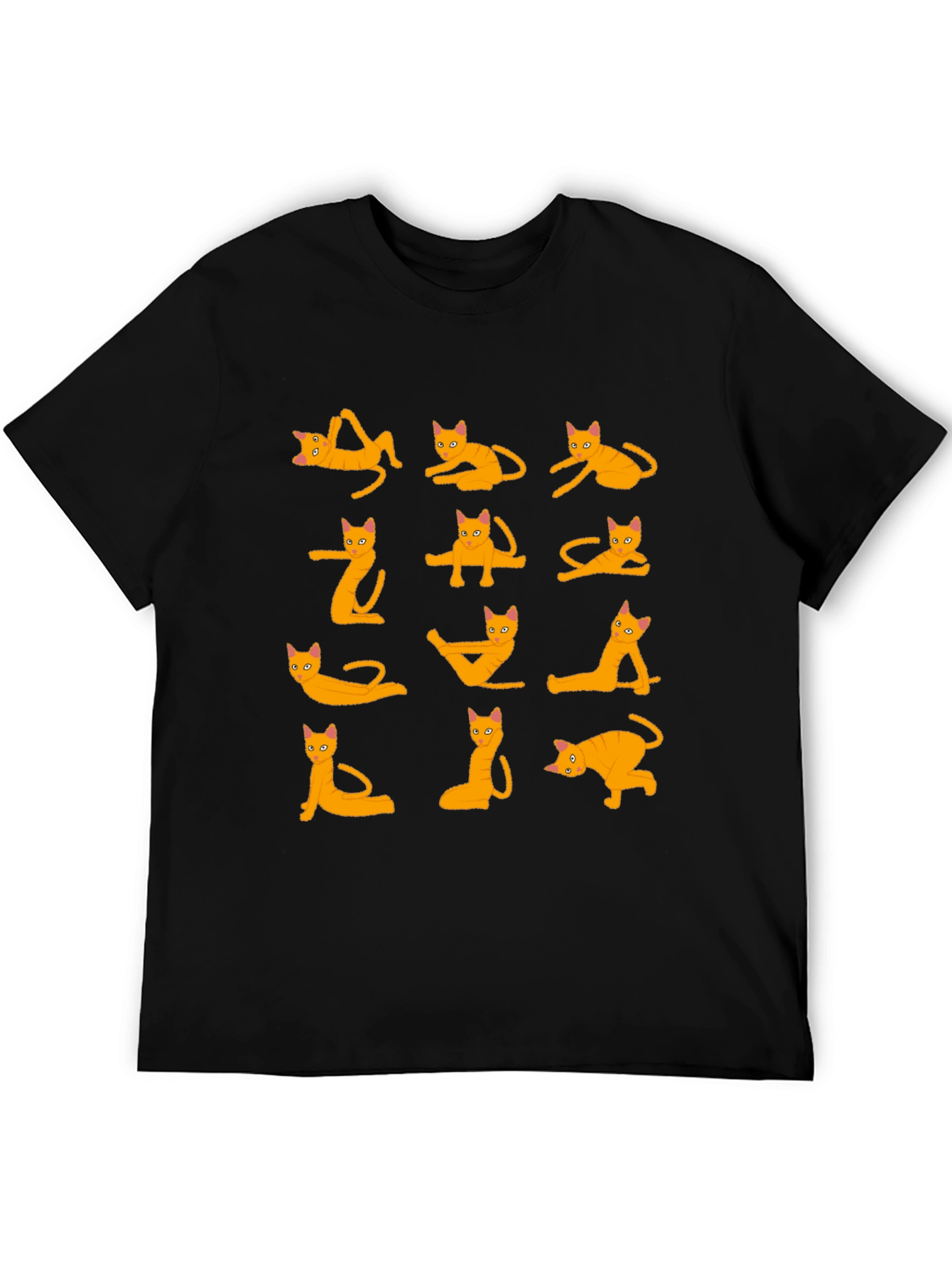 Yoga Cat Black T-Shirt