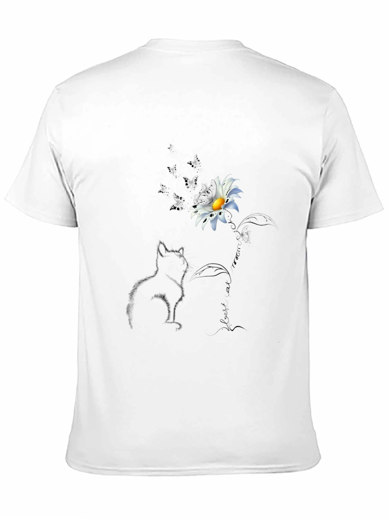 Cat & Daisy Graphic T-Shirt