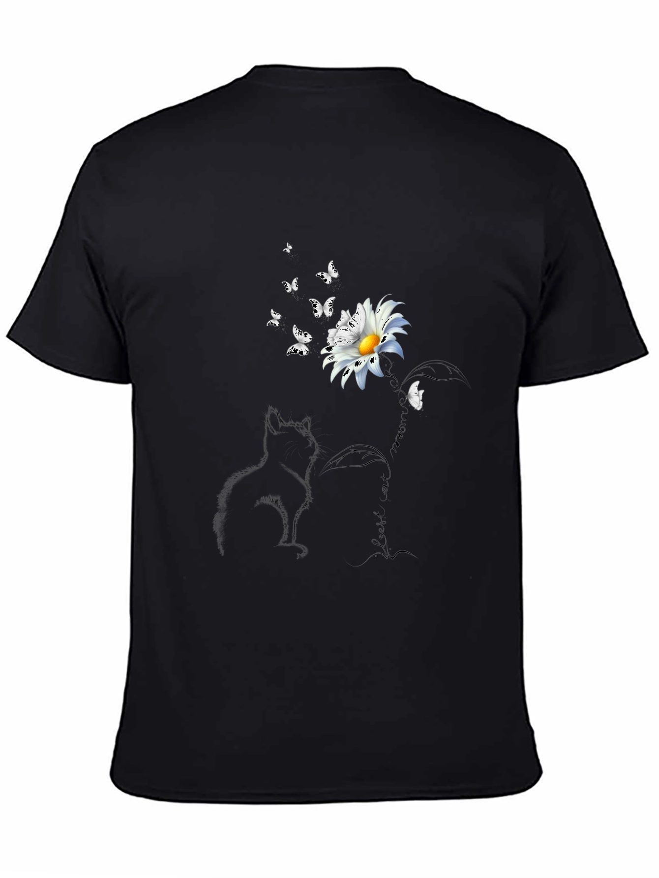 Cat & Daisy Graphic T-Shirt