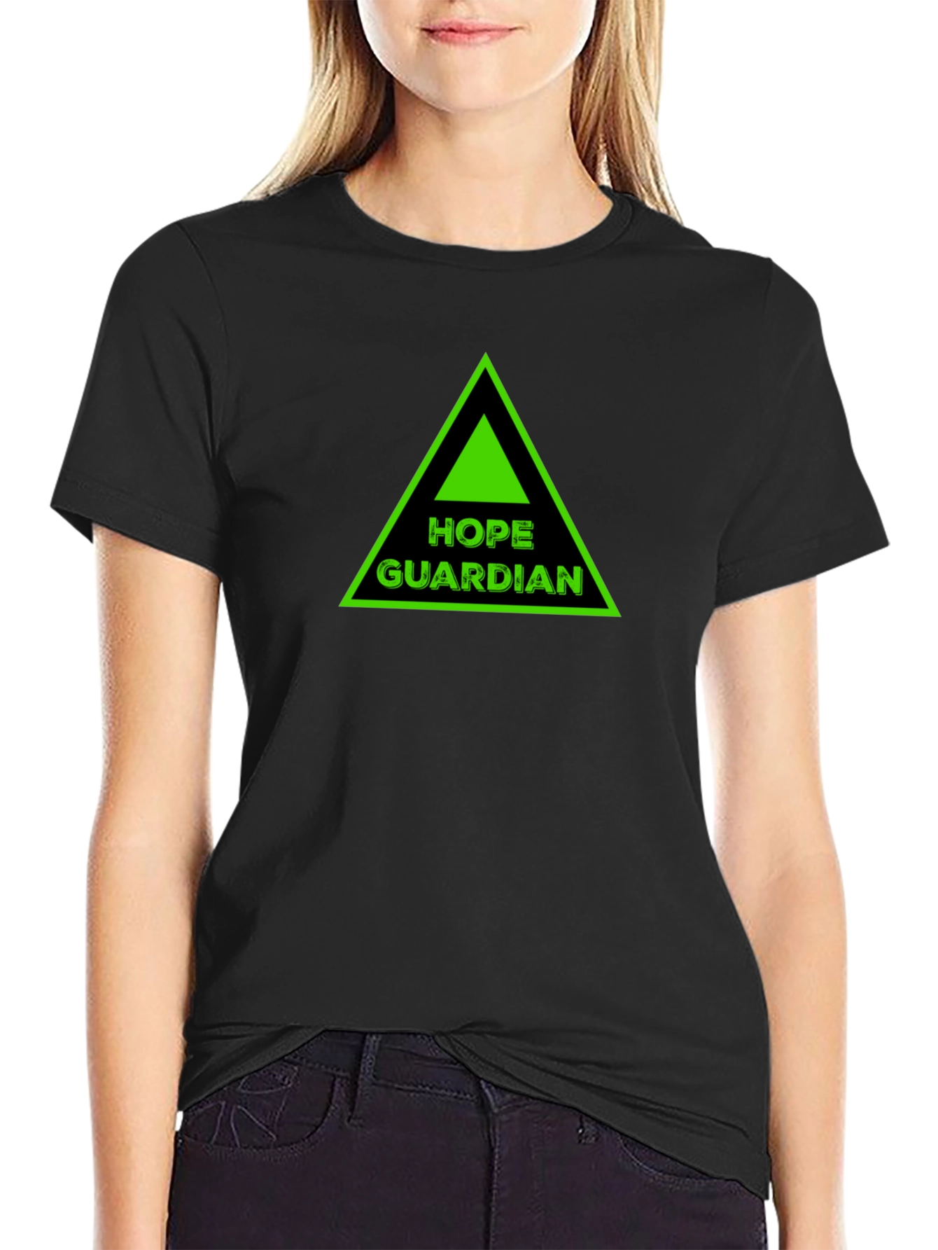 Hope Guardian Graphic Tee - Black Cotton T-Shirt