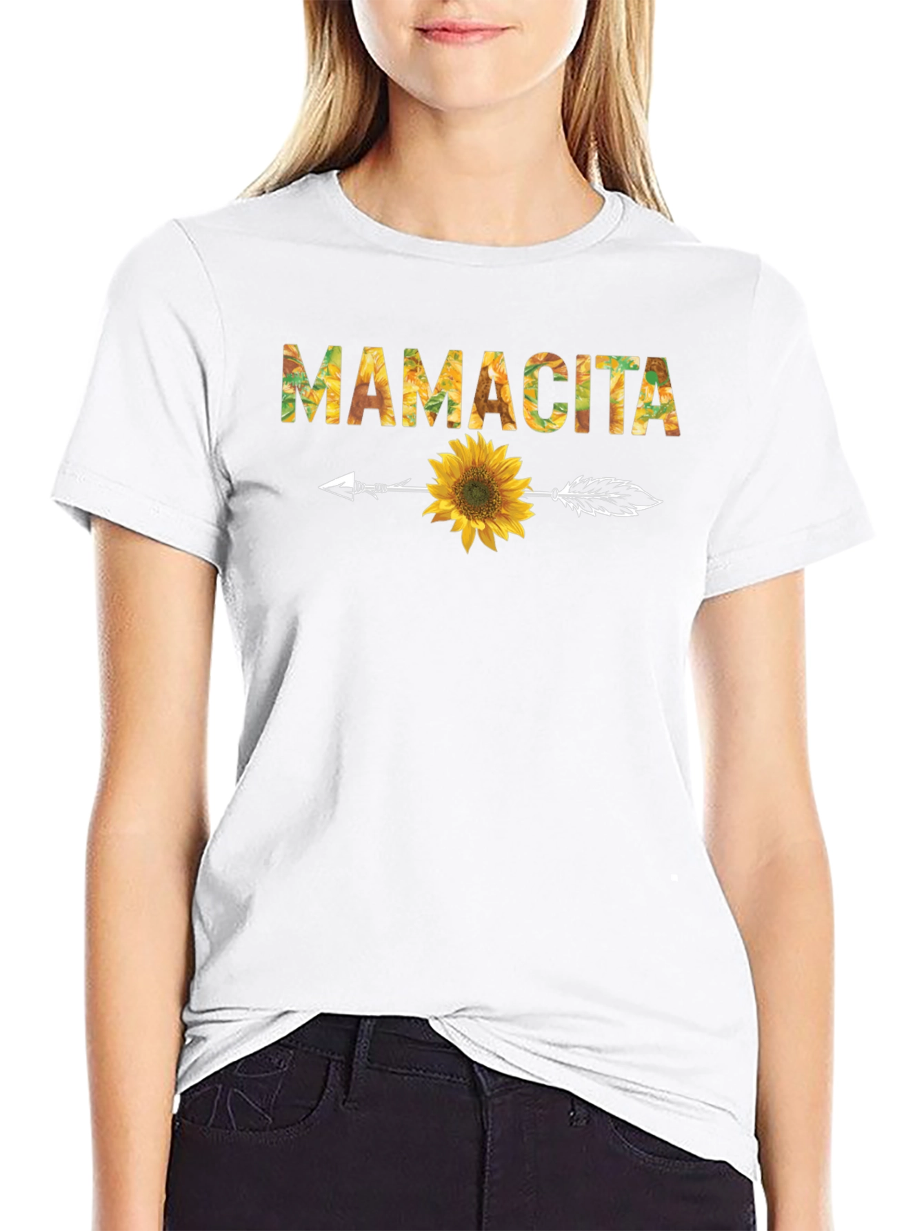 Mamacita Sunflower Arrow Graphic T-Shirt