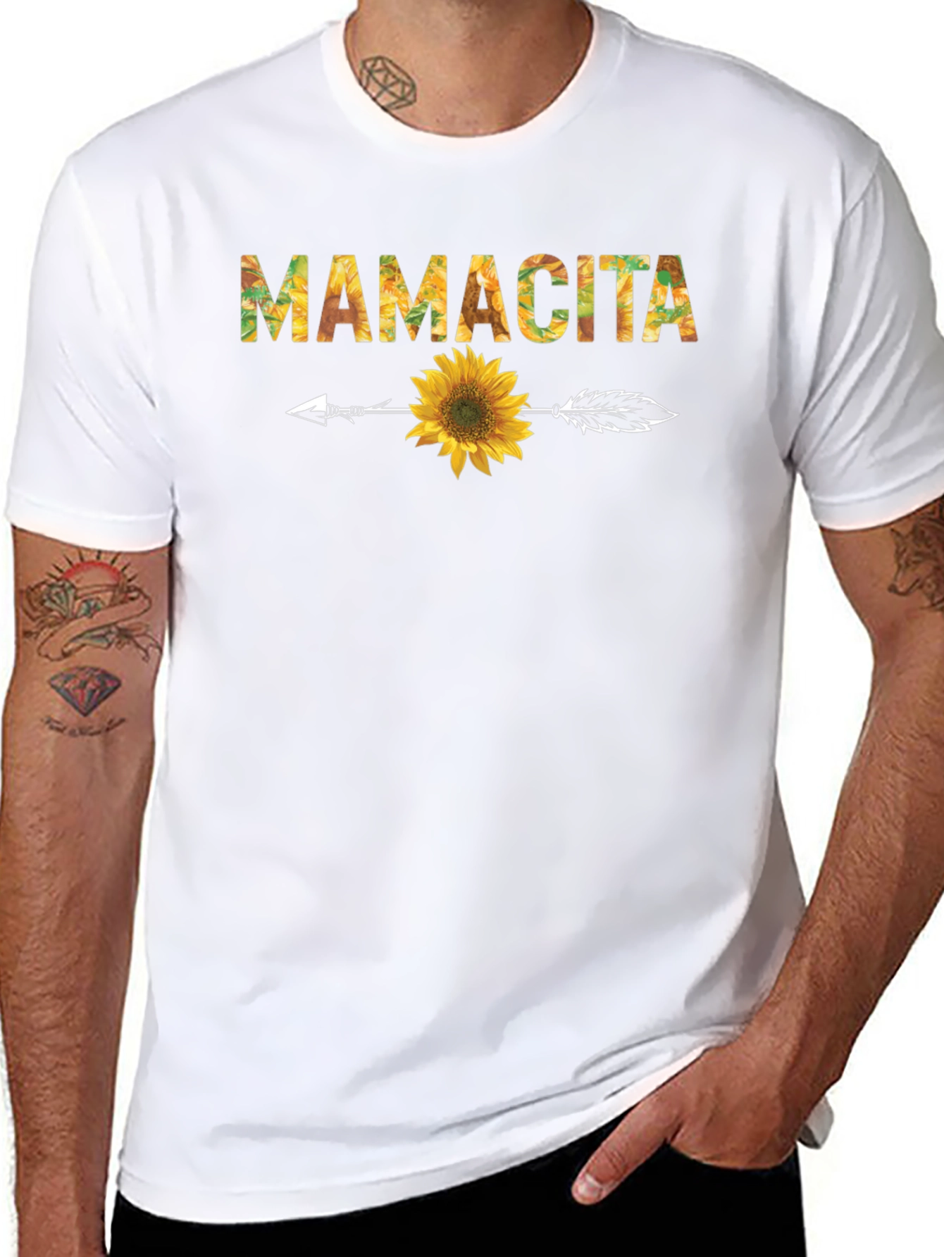 Mamacita Sunflower Arrow Graphic T-Shirt