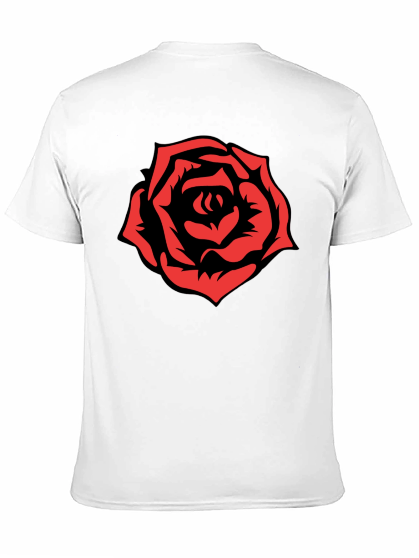 Bold Rose Graphic T-Shirt - Black