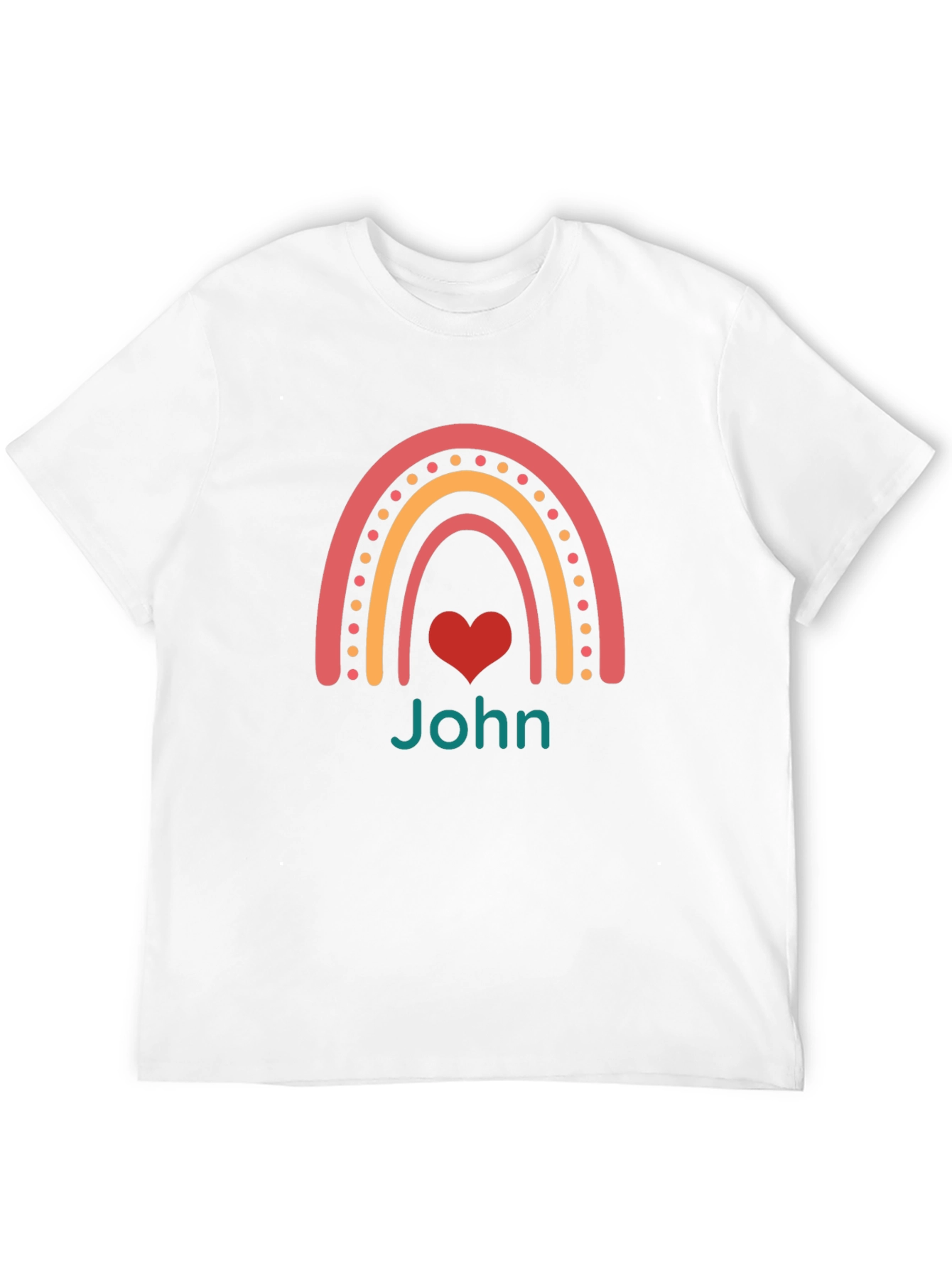 Rainbow Heart John T-Shirt - Black