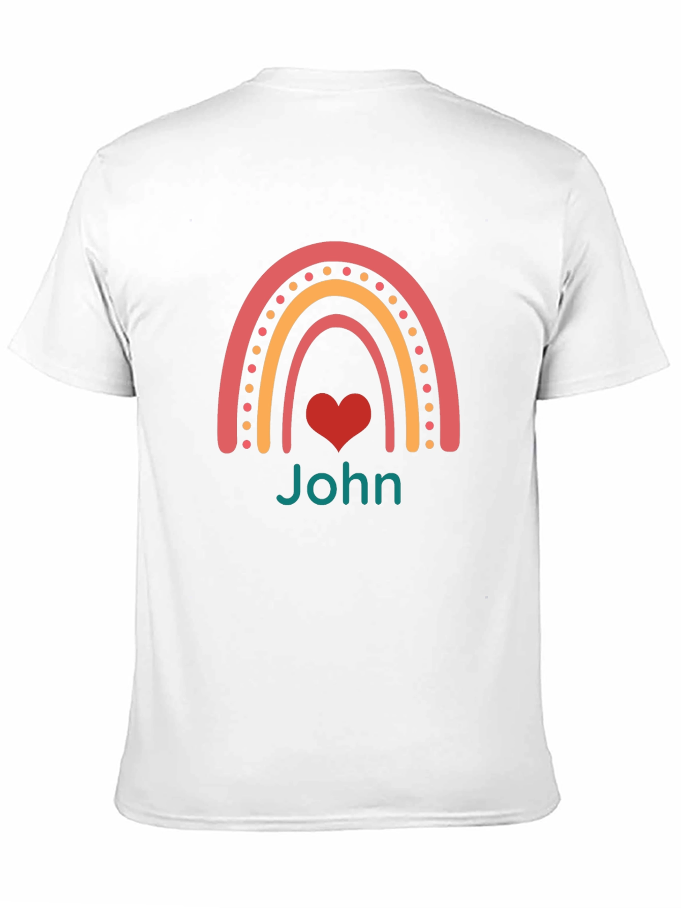 Rainbow Heart John T-Shirt - Black