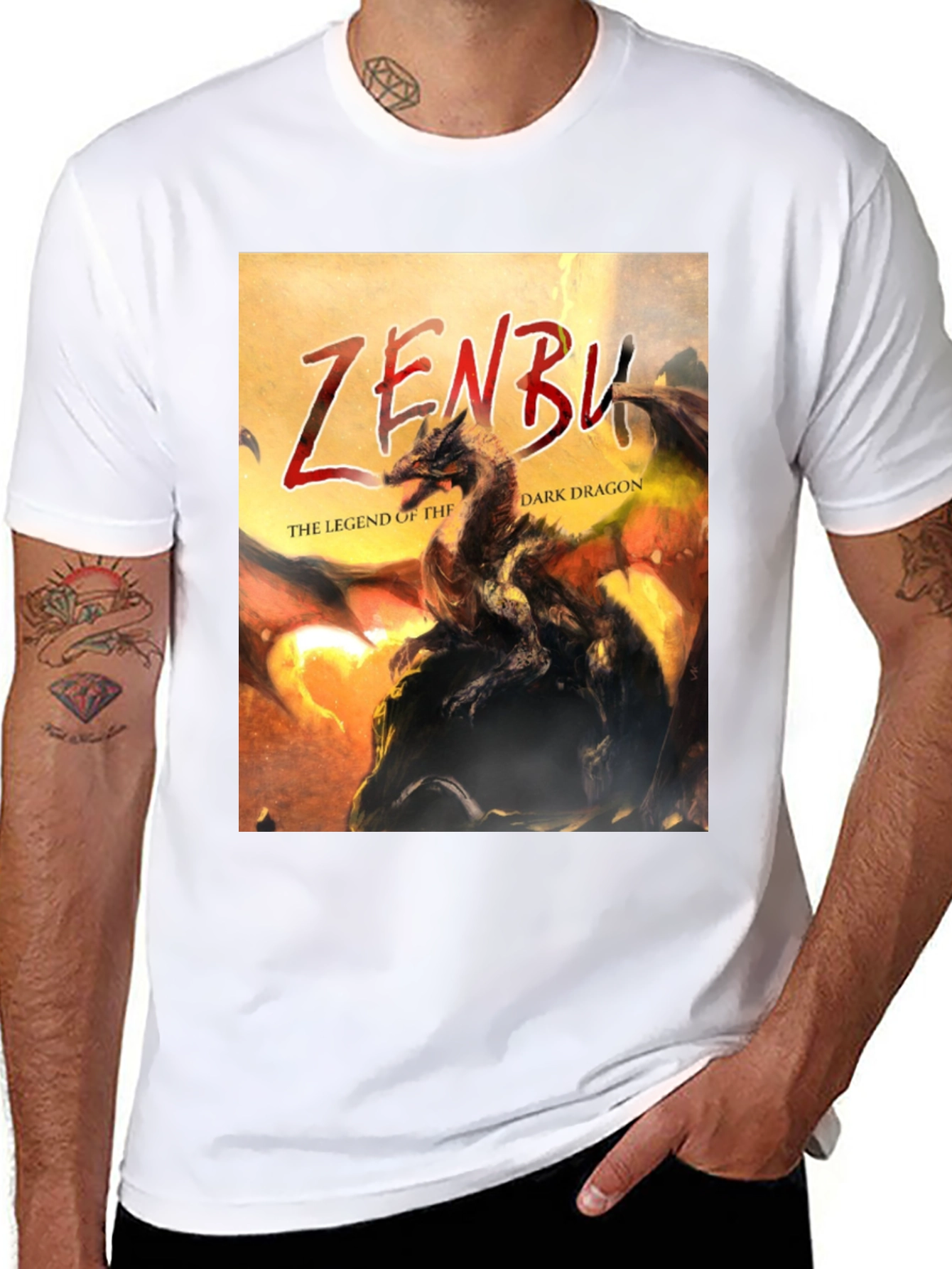 Zenbu Dark Dragon Legend Graphic T-Shirt