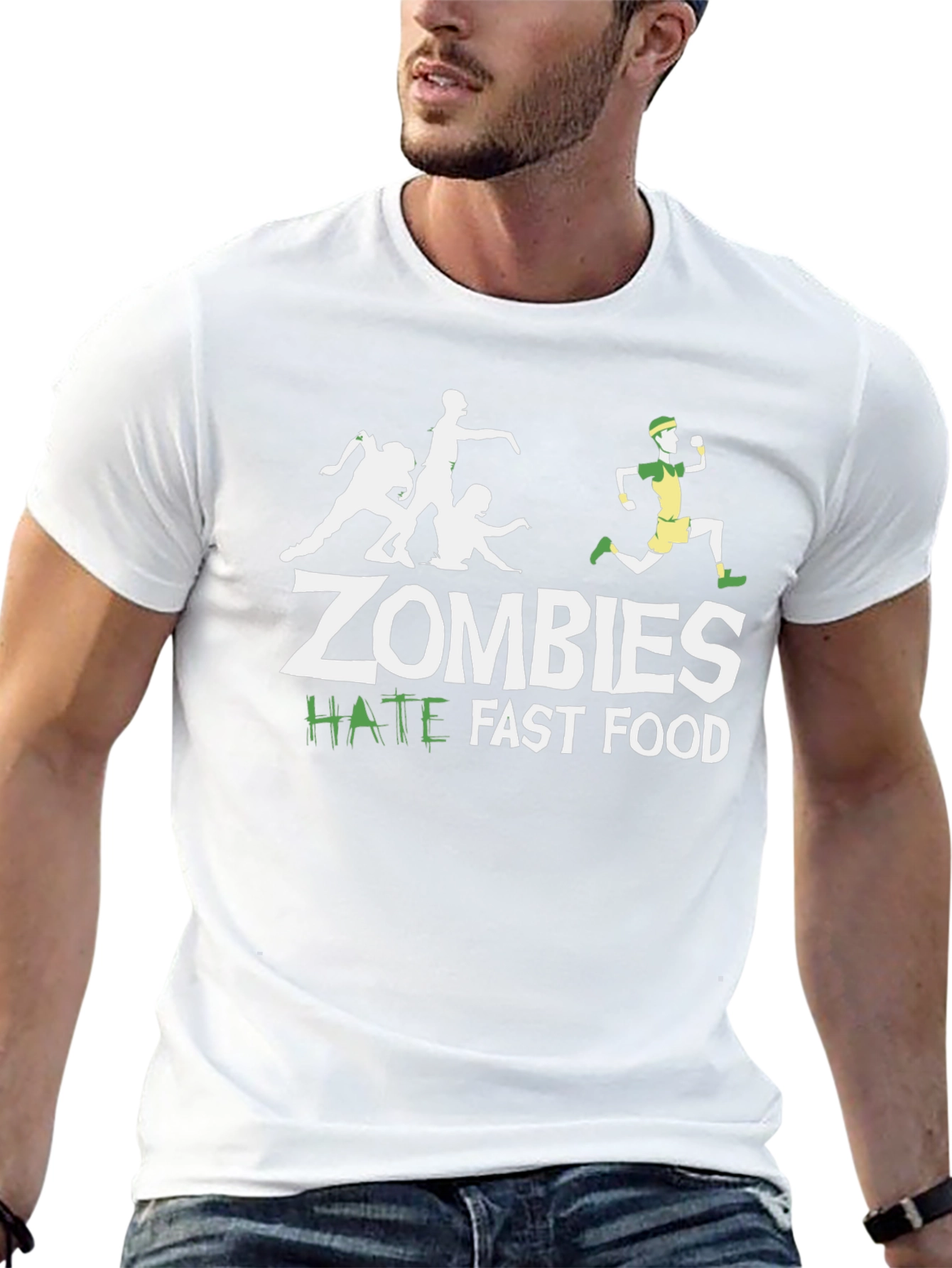 Zombies Hate Fast Food Graphic Tee