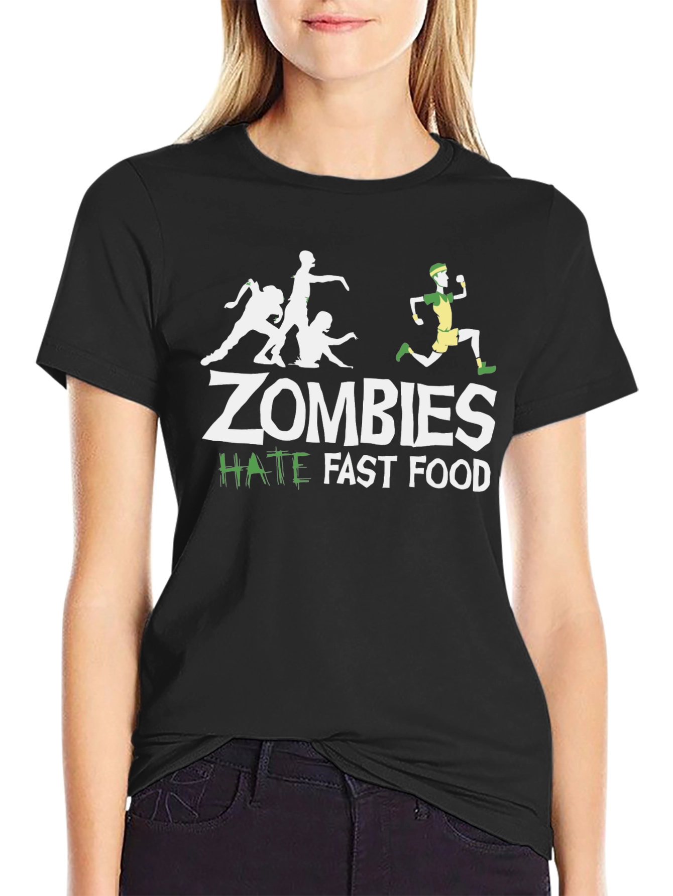Zombies Hate Fast Food Graphic Tee