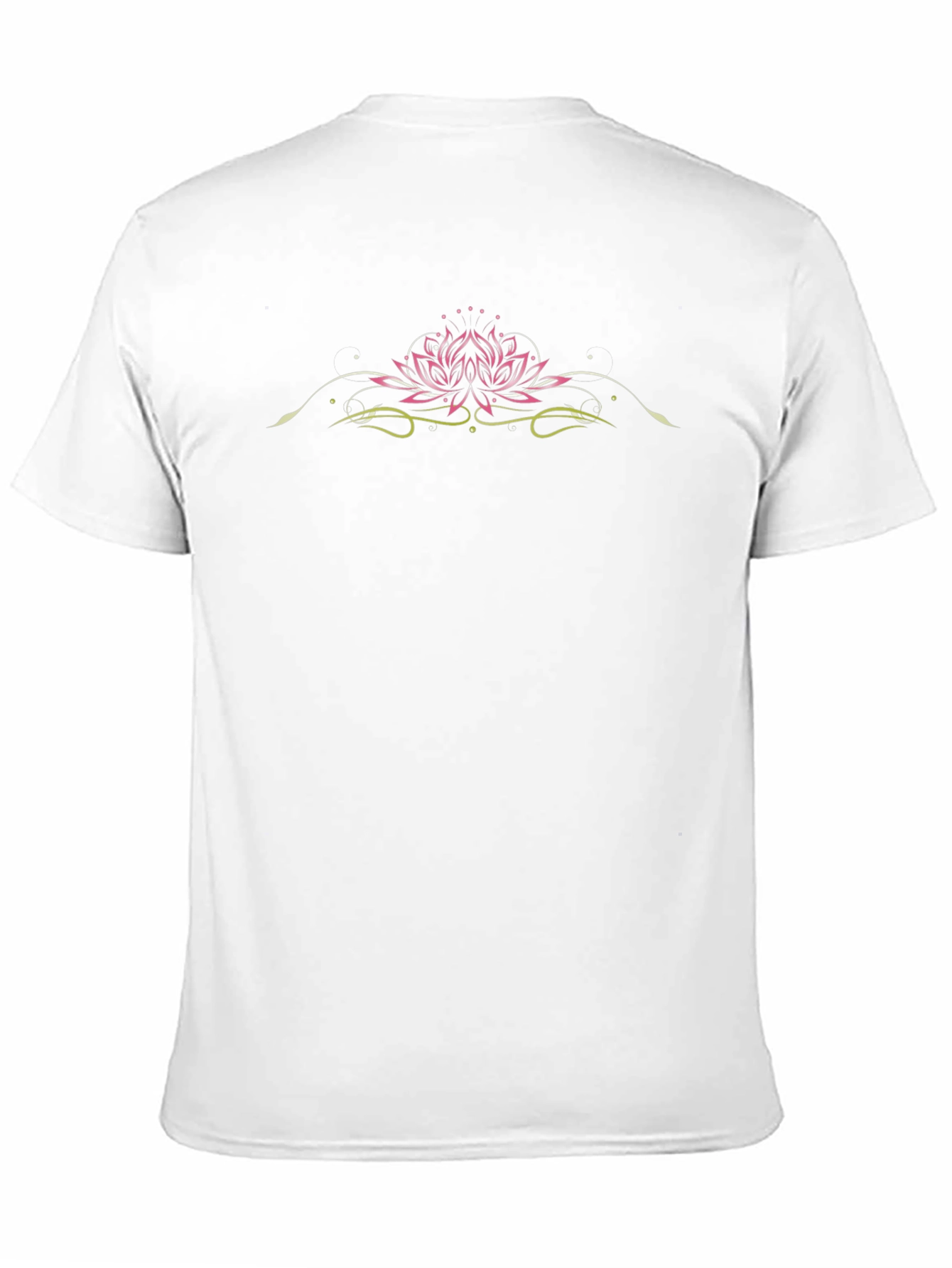 Lotus Pinstripe Graphic Tee - Stylish Black T-Shirt