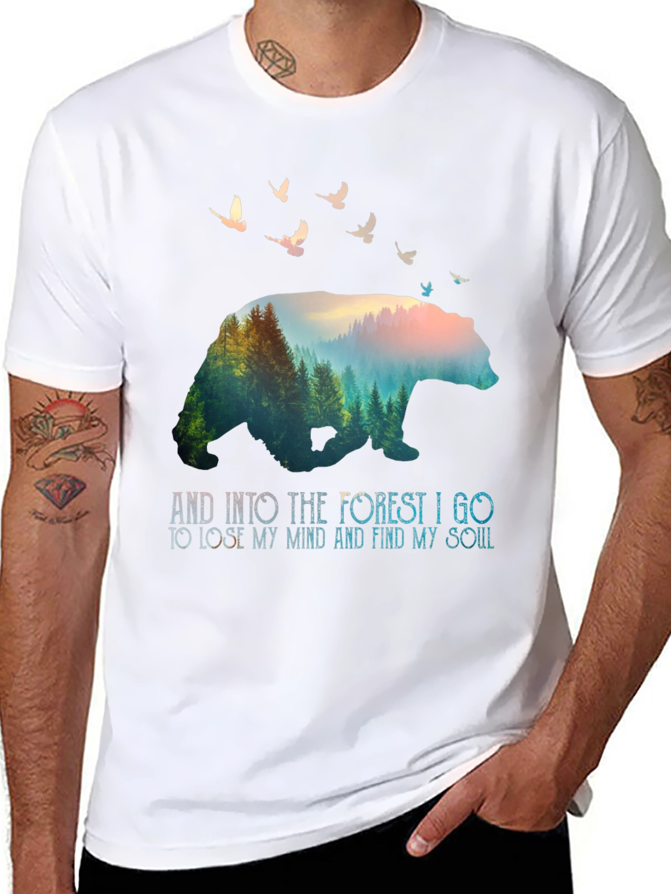 Nature Bear Graphic Tee - Find Your Soul