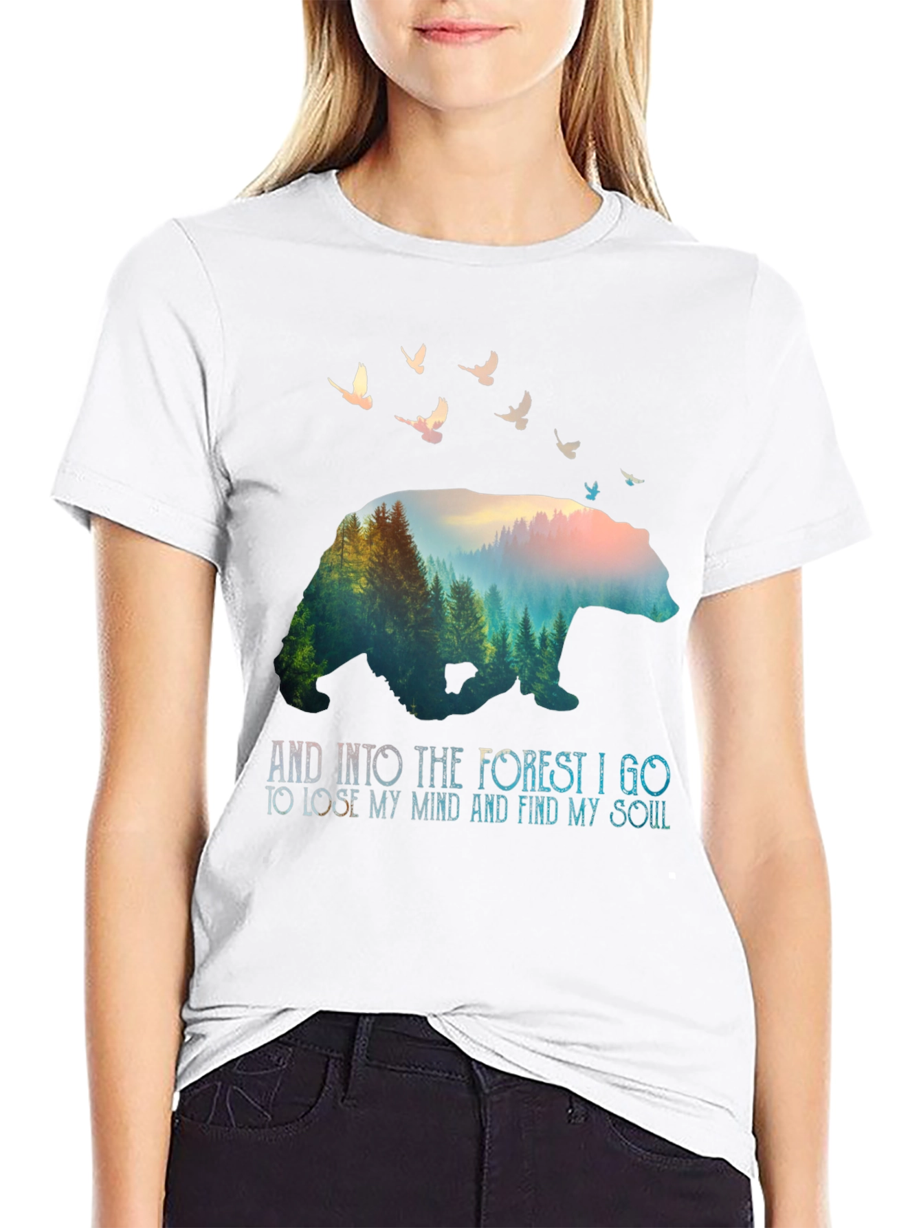 Nature Bear Graphic Tee - Find Your Soul