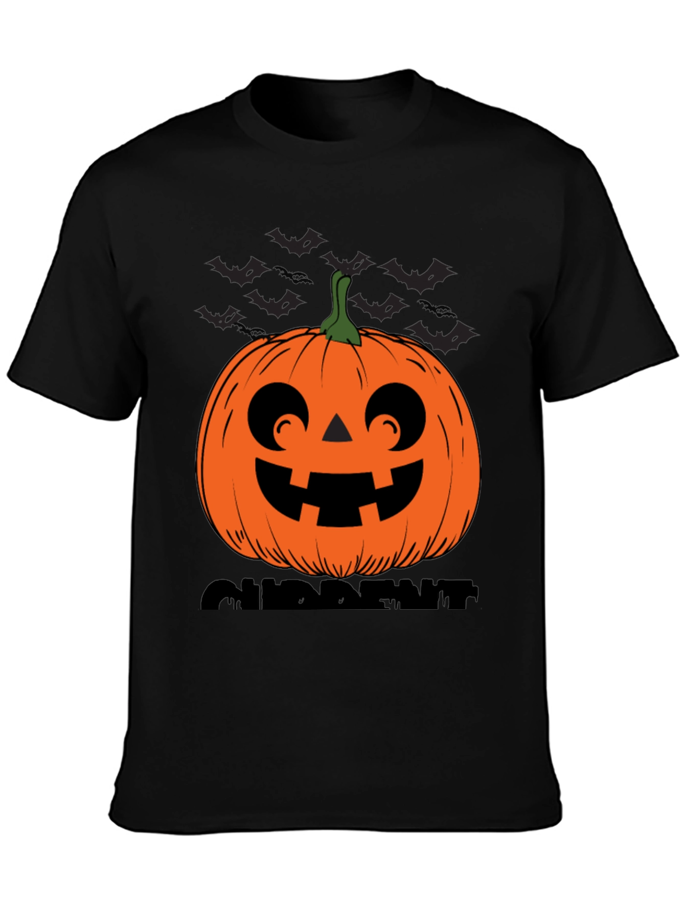Halloween Pumpkin Bats Graphic T-Shirt